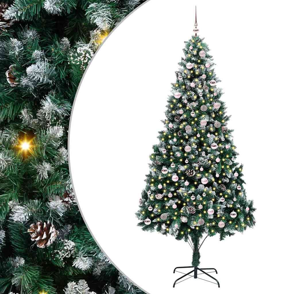 vidaXL Árvore de Natal Artificial Verde 240 cm PVC, Aço e Plástico