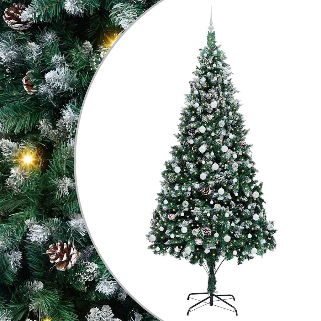 vidaXL Árvore de Natal Artificial Verde 240 cm PVC, Aço e Plástico