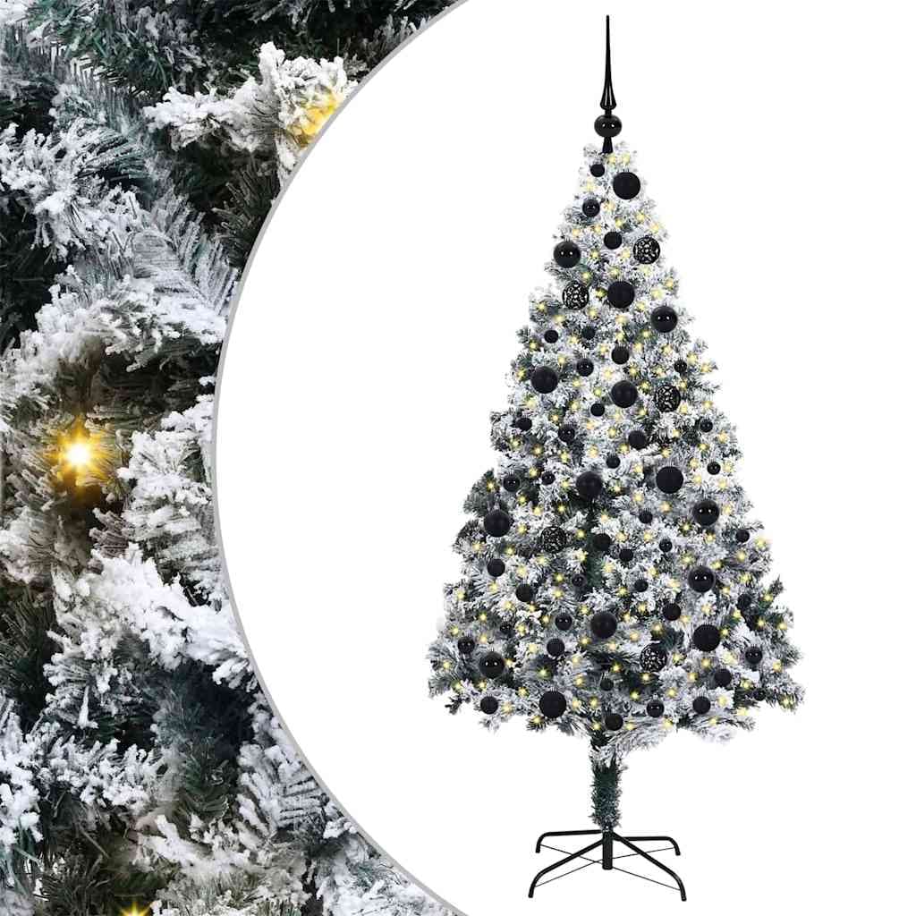 vidaXL Árvore de Natal Artificial Branco 180 cm Pvc, Aço e Plástico - 1024070698