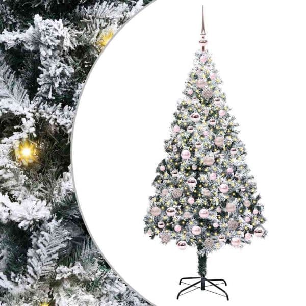 vidaXL Árvore de Natal Artificial Branco 180 cm Pvc, Aço e Plástico - 2741928329
