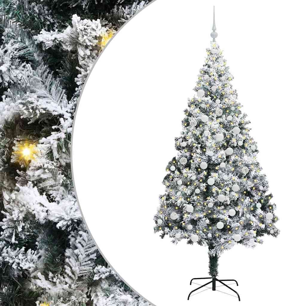 vidaXL Árvore de Natal Artificial Branco 180 cm Pvc, Aço e Plástico - 3563696415