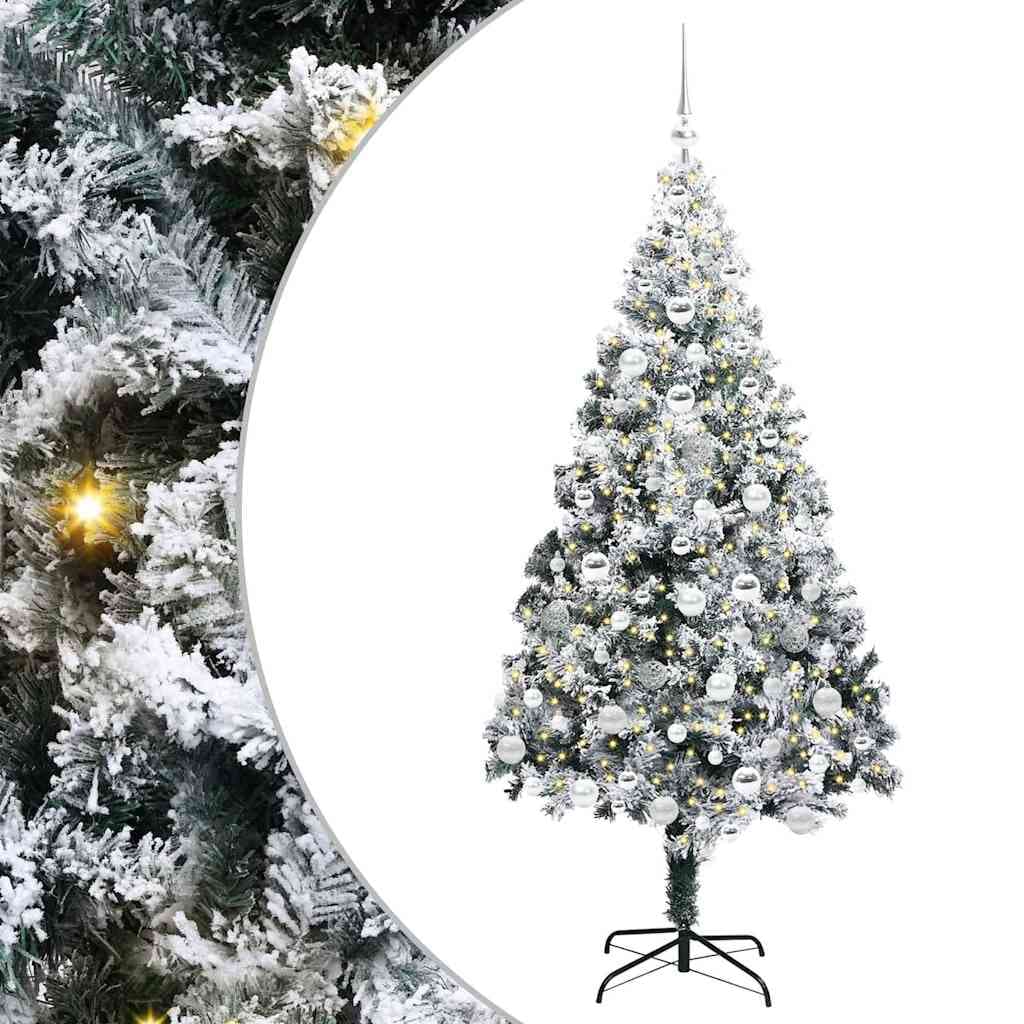 vidaXL Árvore de Natal Artificial Branco 180 cm Pvc, Aço e Plástico - 979882035