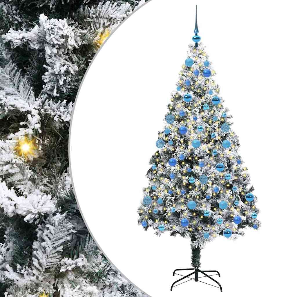 vidaXL Árvore de Natal Artificial Branco 180 cm Pvc, Aço e Plástico - 3722444084