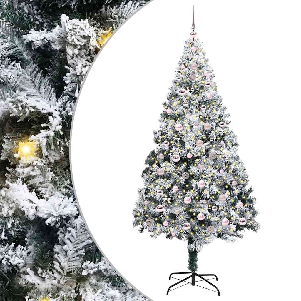 vidaXL Árvore de Natal Artificial Branco 240 cm Pvc, Aço e Plástico - 3566078258