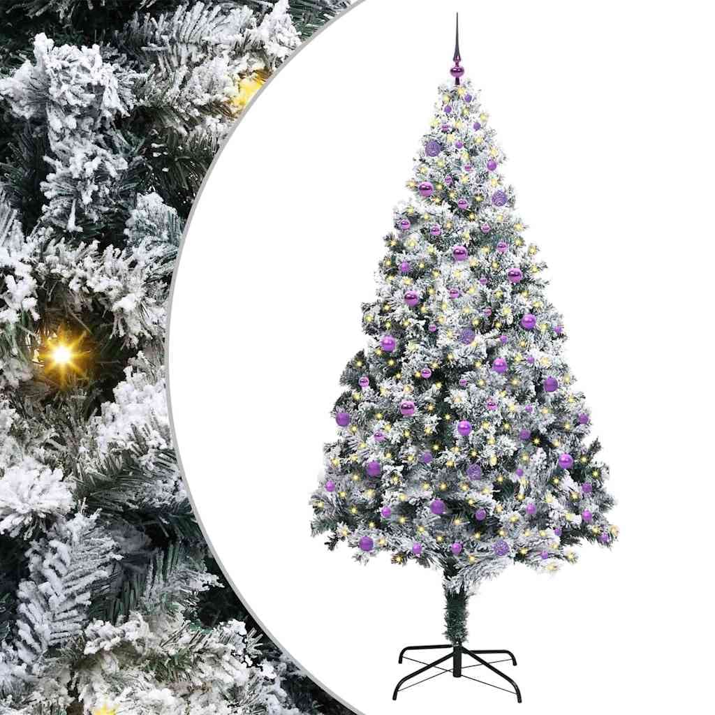 vidaXL Árvore de Natal Artificial Branco 240 cm PVC, Aço e Plástico