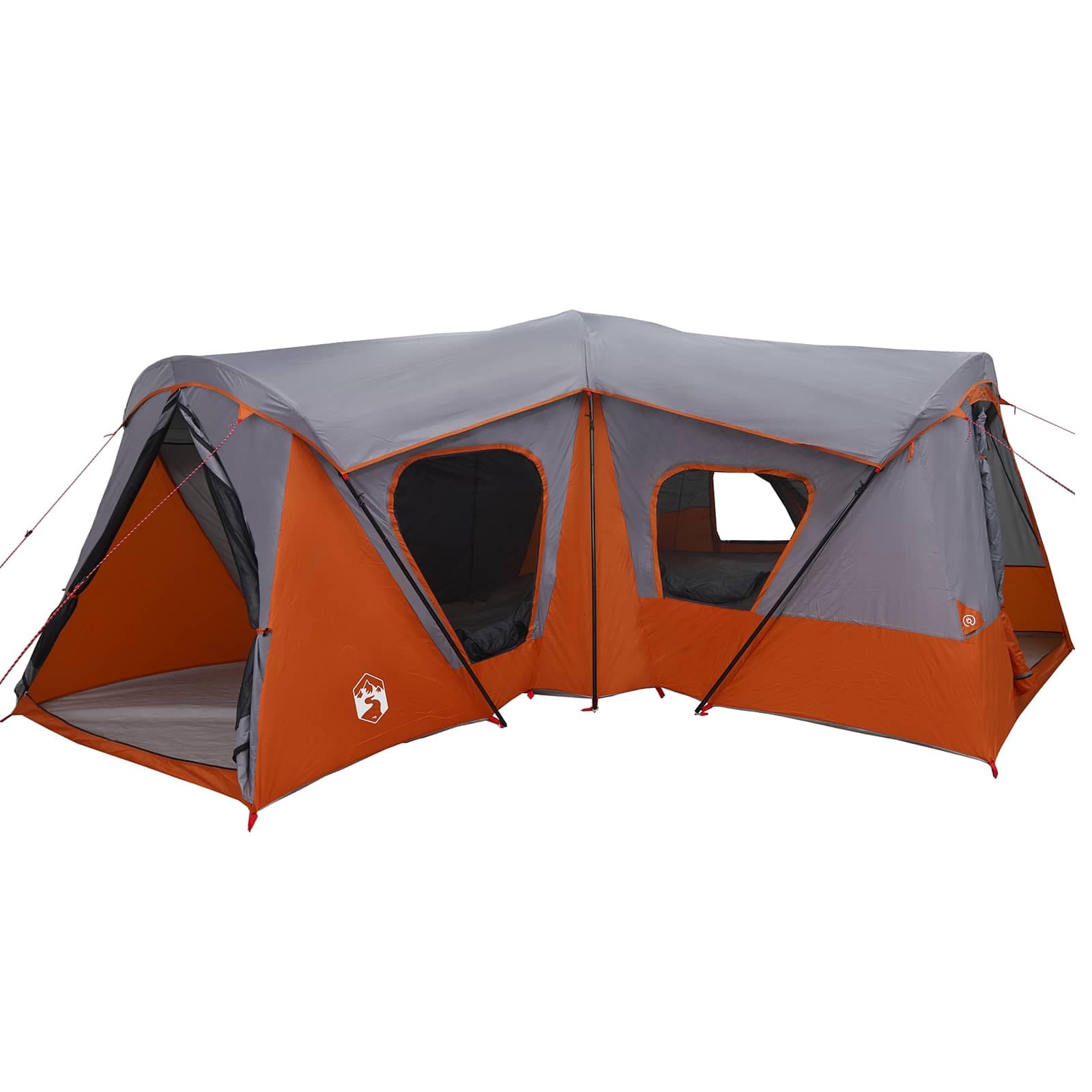 vidaXL Barraca Familiar Cinza e Laranja 610 x 610 x 210 cm