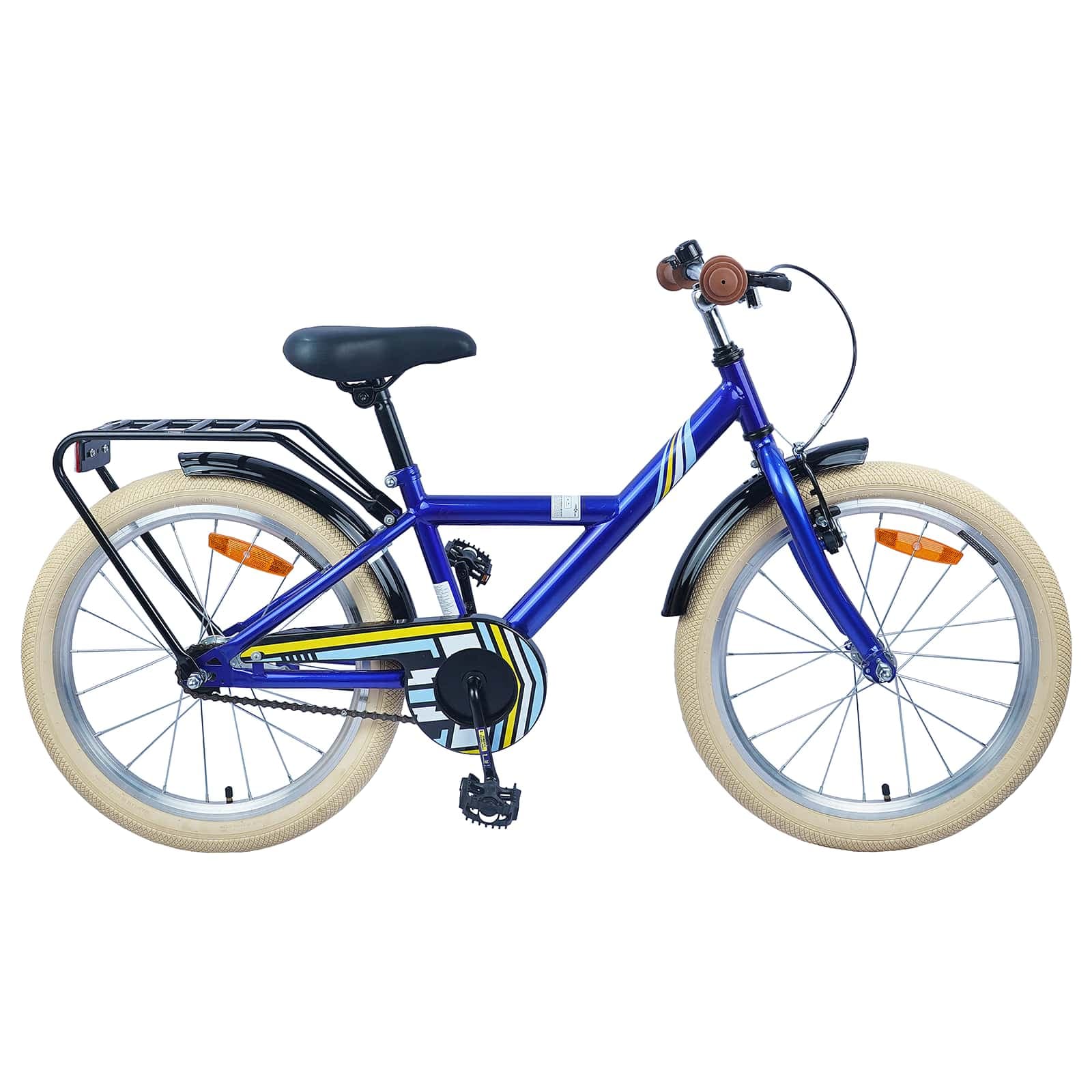 vidaXL Bicicleta Infantil 18 Polegadas para 5-7 anos Azul Escuro