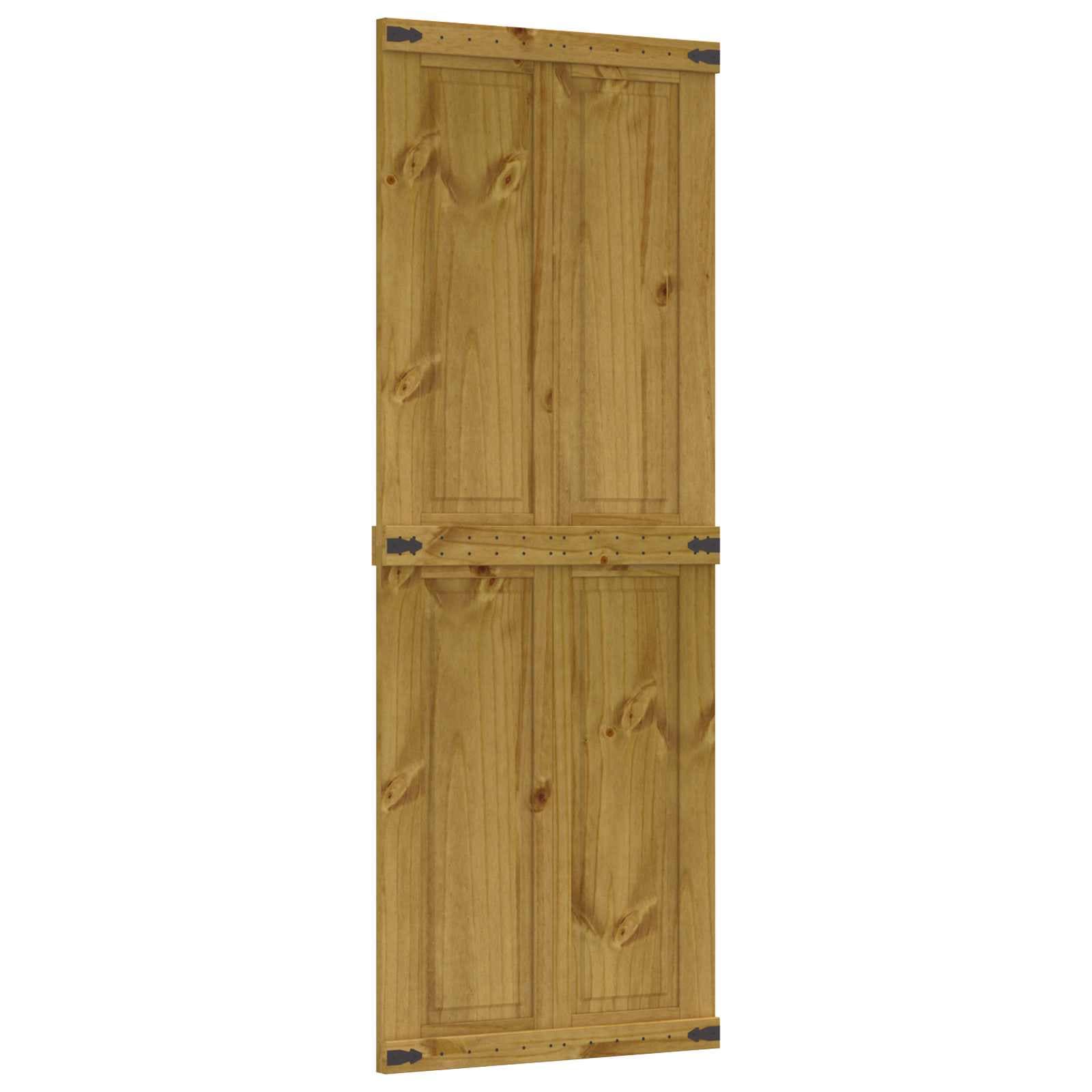vidaXL Porta de celeiro Corona Castanho Mel 80 x 210 cm