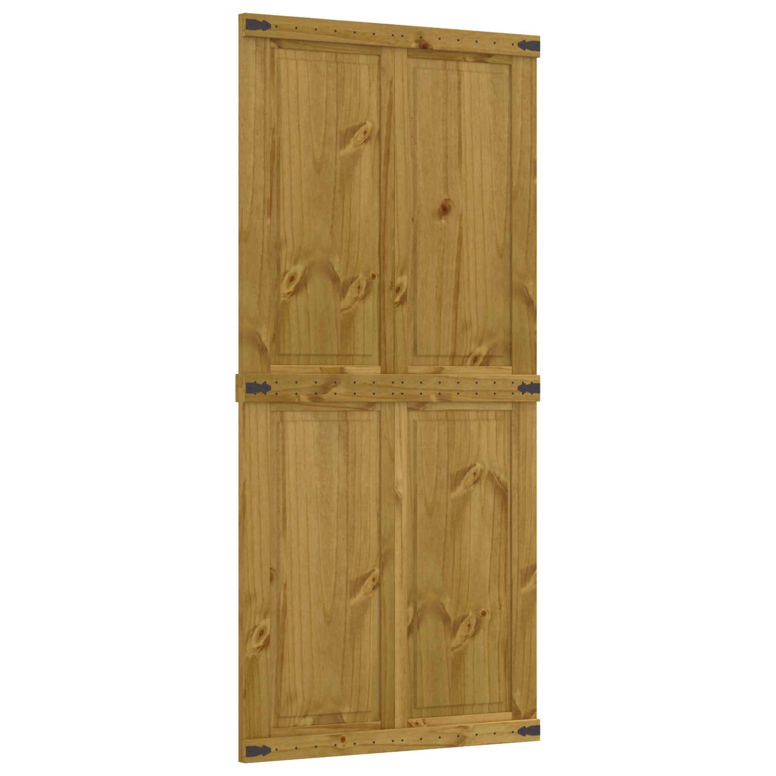 vidaXL Porta de celeiro Corona Castanho Mel 100 x 210 cm