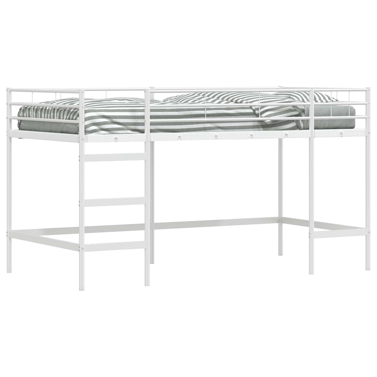 vidaXL Estrutura de Cama Loft para Crianças Branco 90 x 200 cm Aço