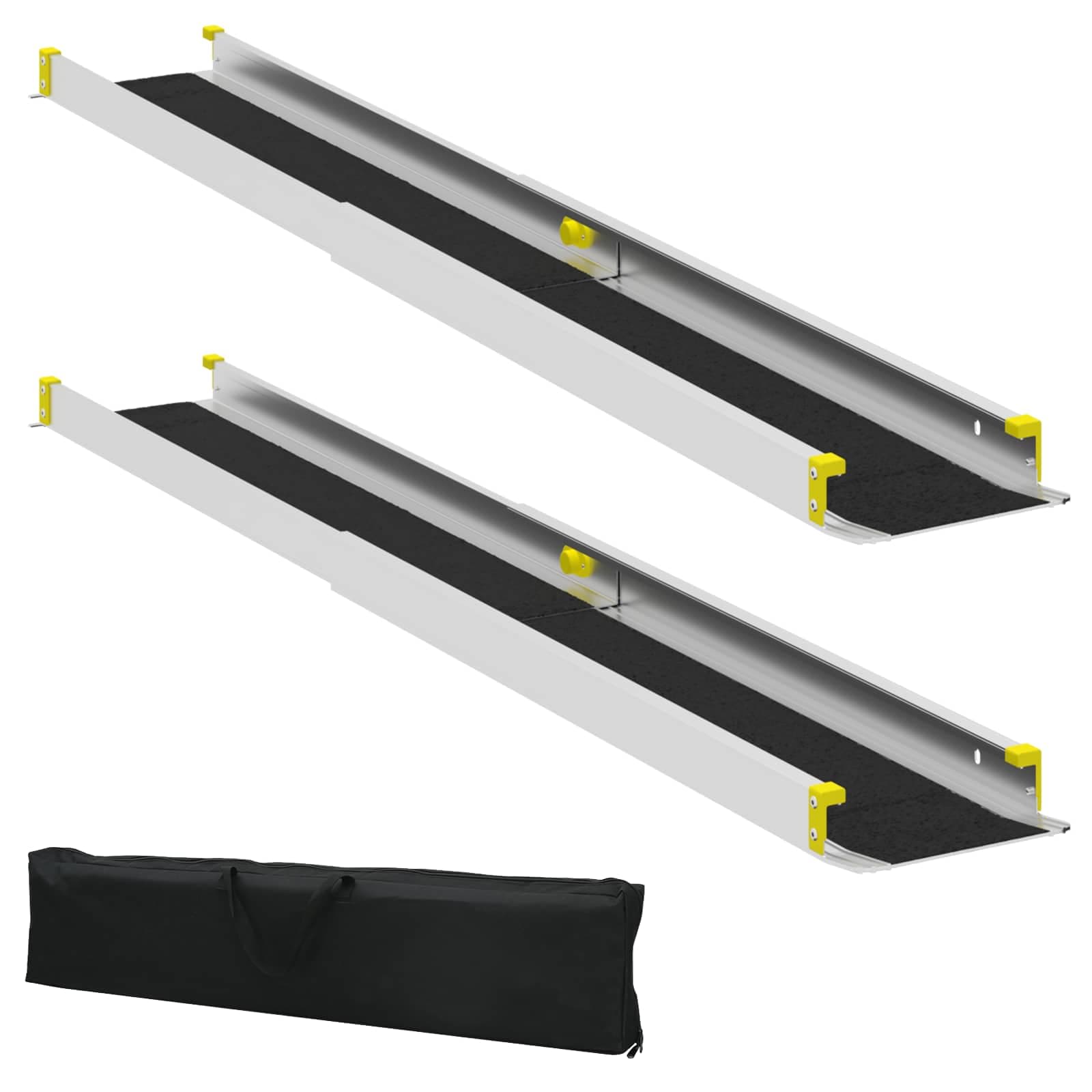 vidaXL Rampa para Cadeira de Rodas 270 kg 2 pcs Preto Alumínio