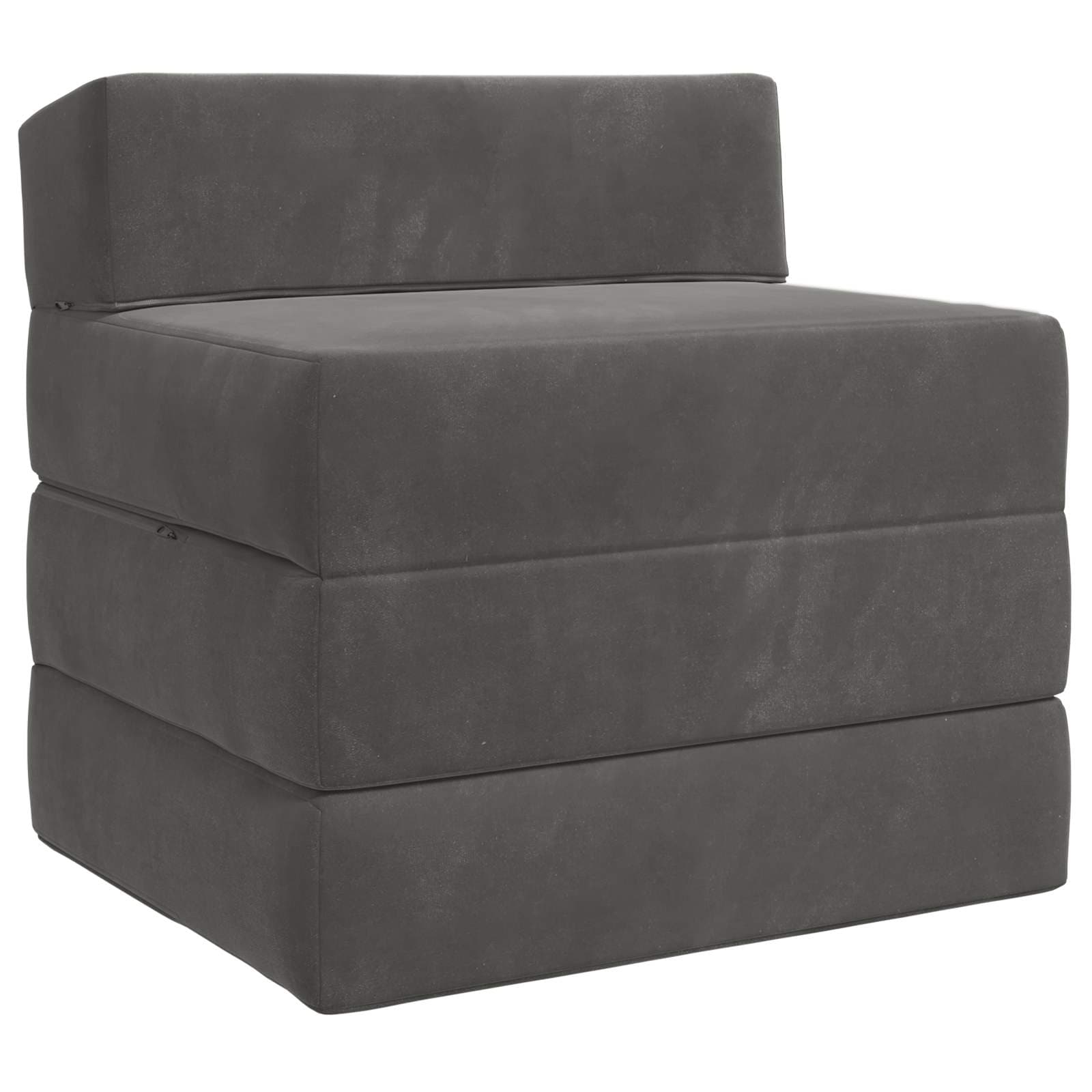 vidaXL Sofá Cama Dobrável Cinzento-Escuro 200 x 70 x 15 cm Veludo