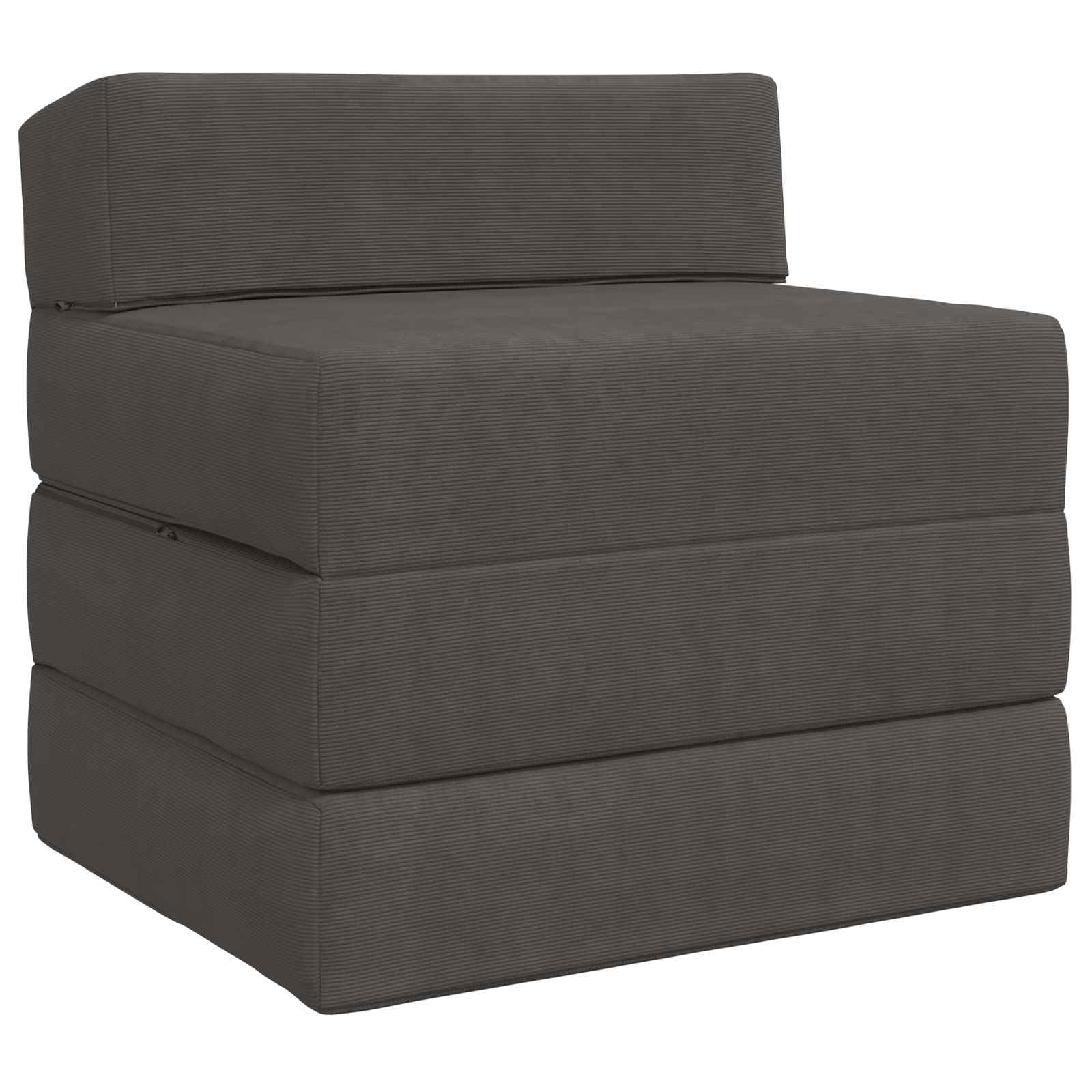 vidaXL Sofá Cama Dobrável Cinzento-Escuro 200 x 70 x 15 cm