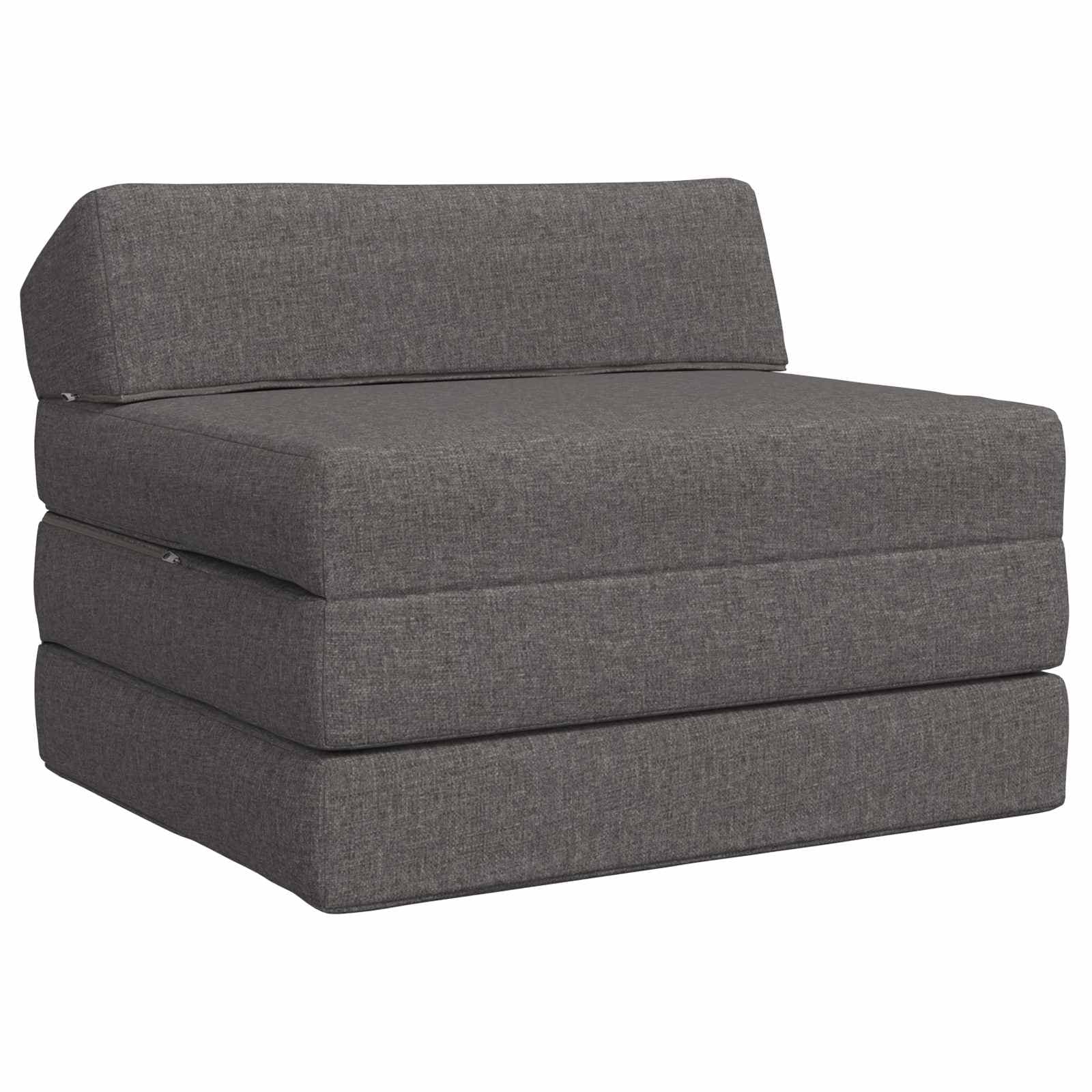 vidaXL Sofá Cama Dobrável Cinzento-claro 200 x 70 x 10 cm Tecido