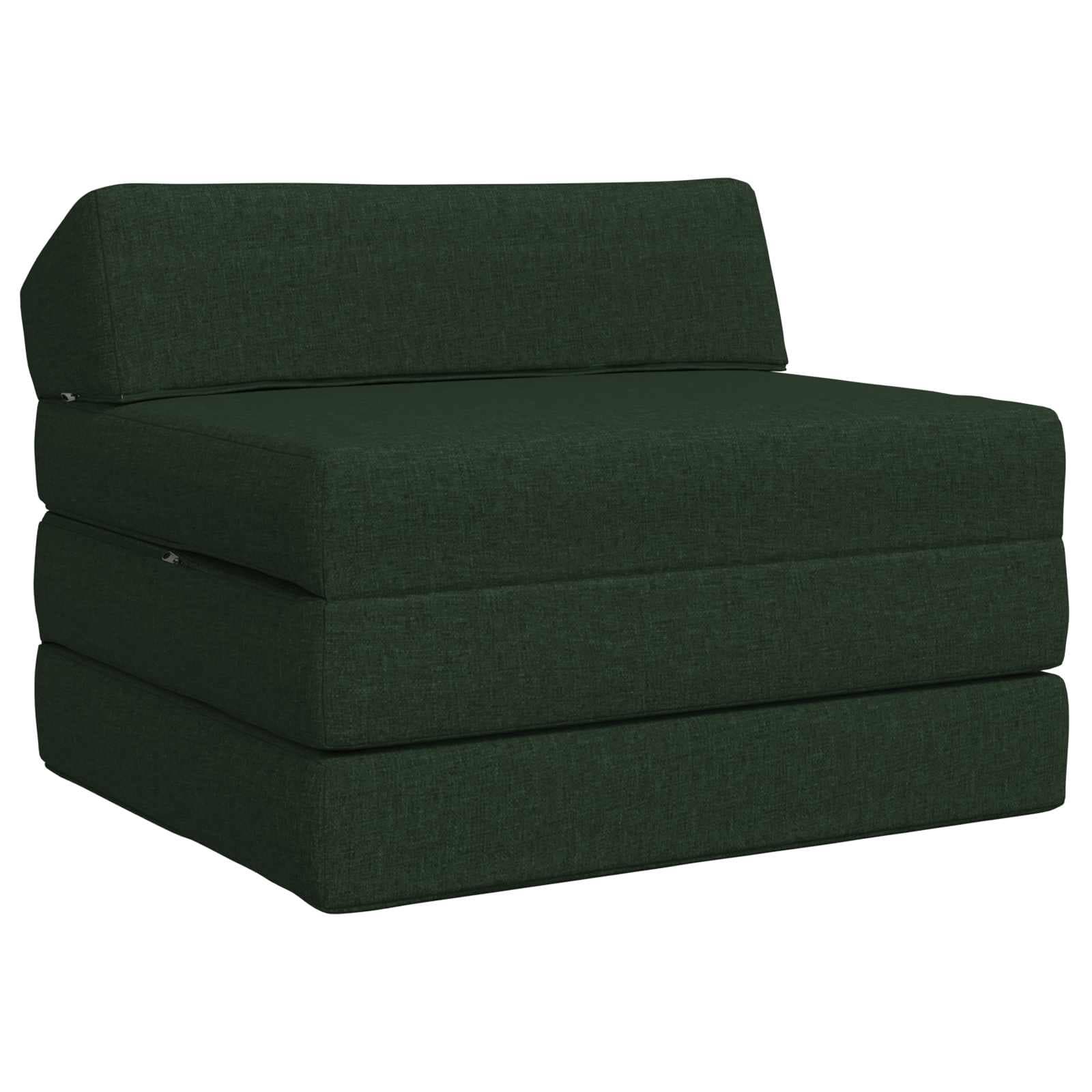 vidaXL Sofá Cama Dobrável Verde-Escuro 200 x 70 x 10 cm Tecido