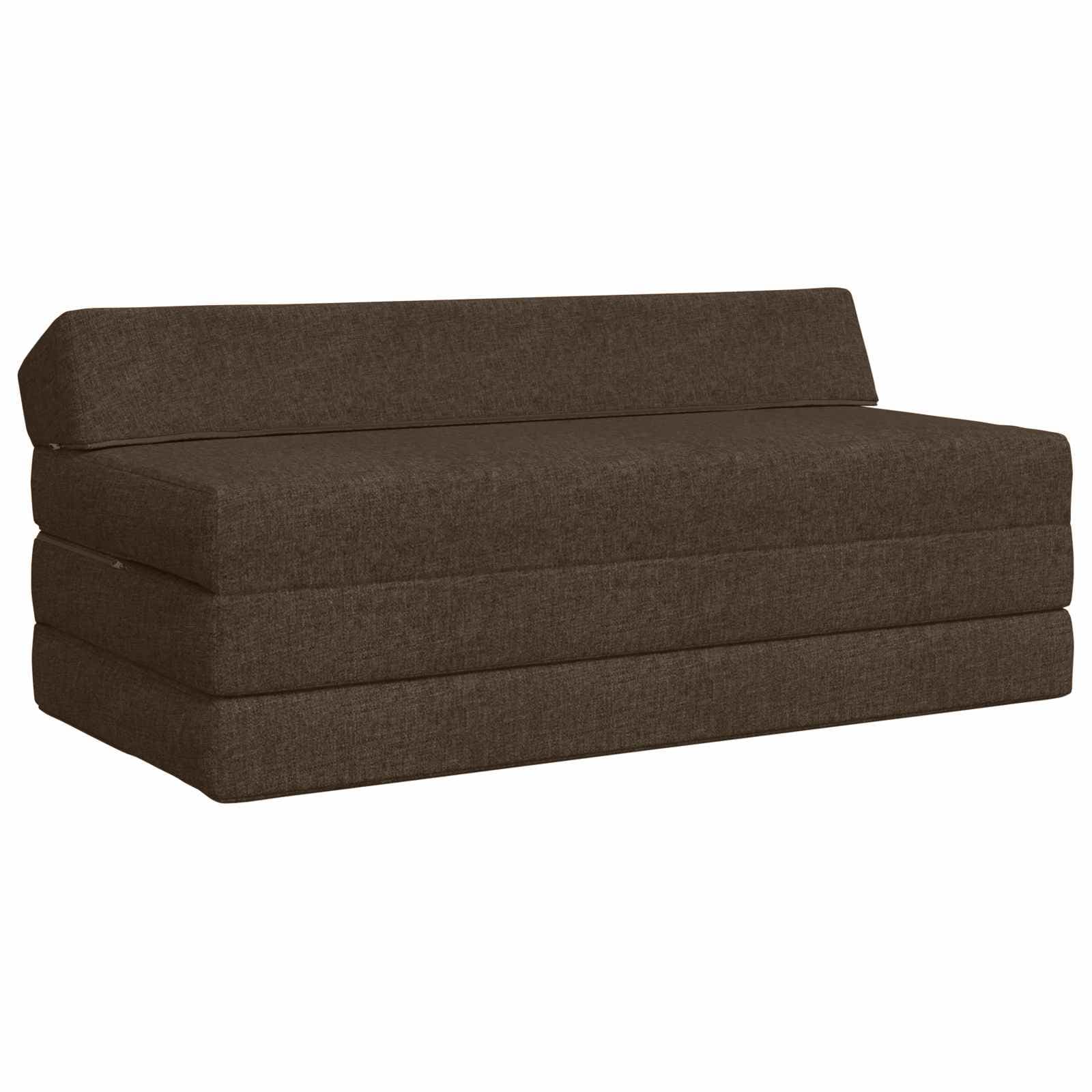 vidaXL Sofá Cama Dobrável Cinzento-acastanhado 120 x 60 x 49 cm Tecido