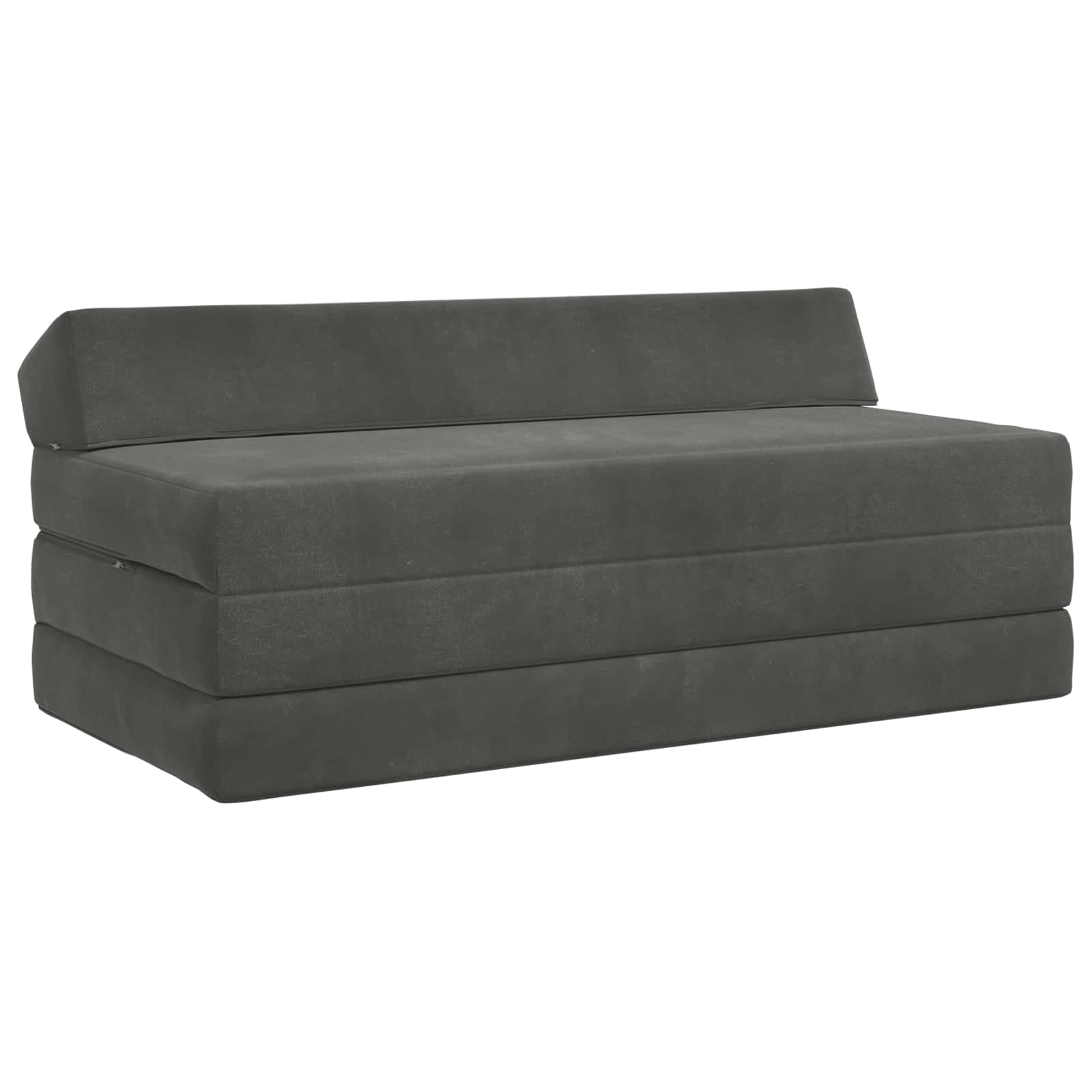 vidaXL Sofá Cama Dobrável Cinzento-Escuro 120 x 60 x 49 cm Tecido
