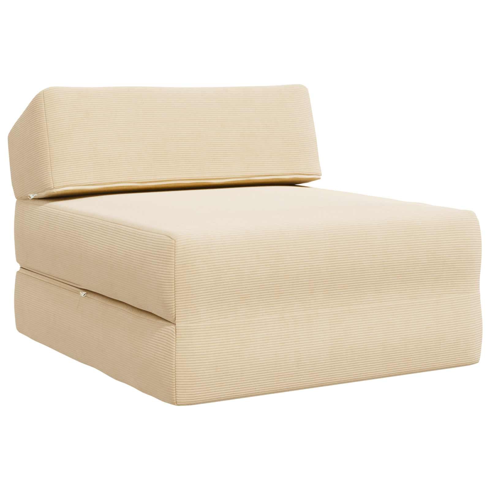 vidaXL Sofá Cama Dobrável Creme 60 x 70 x 41 cm Tecido