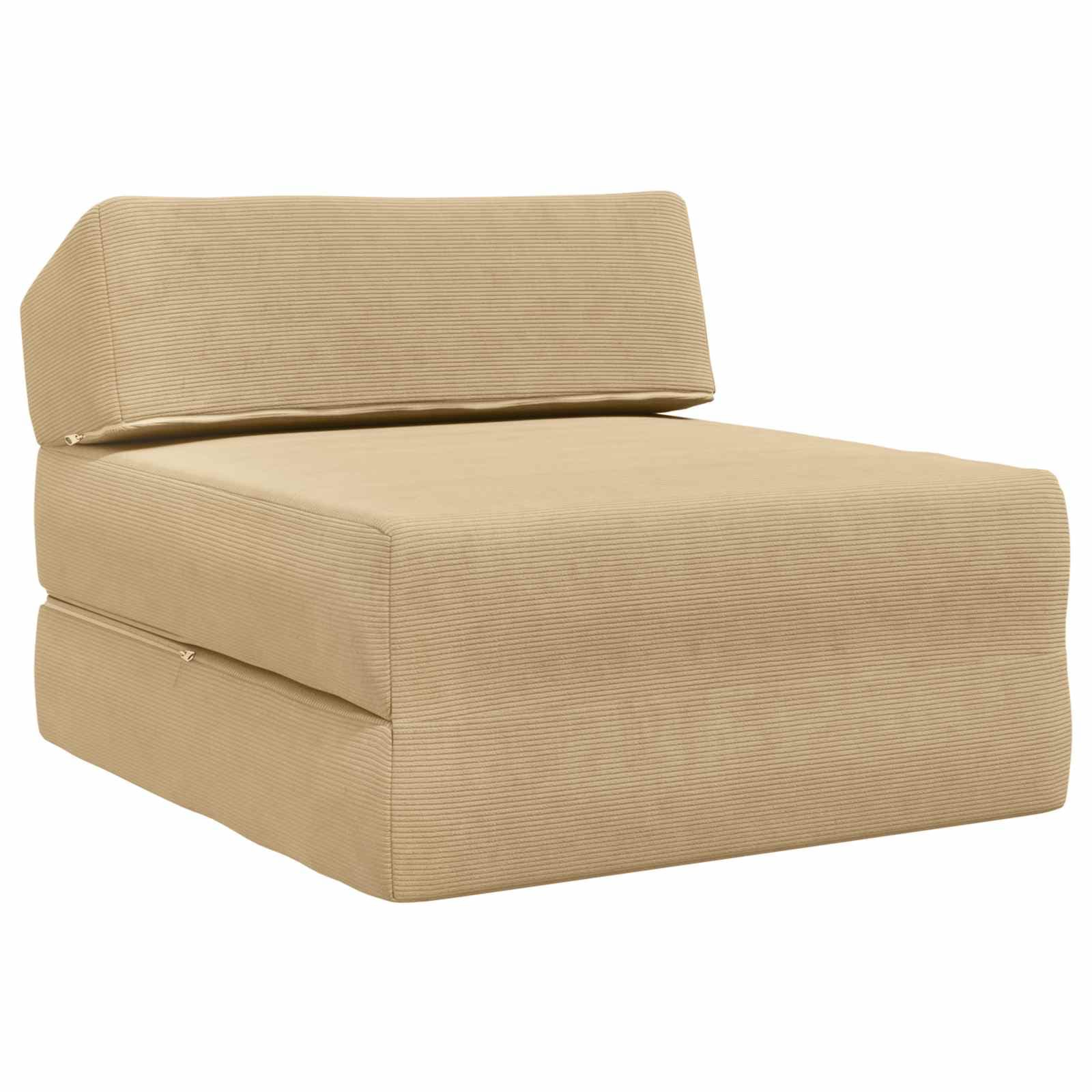 vidaXL Sofá Cama Dobrável Verde Cinza 60 x 70 x 41 cm Tecido