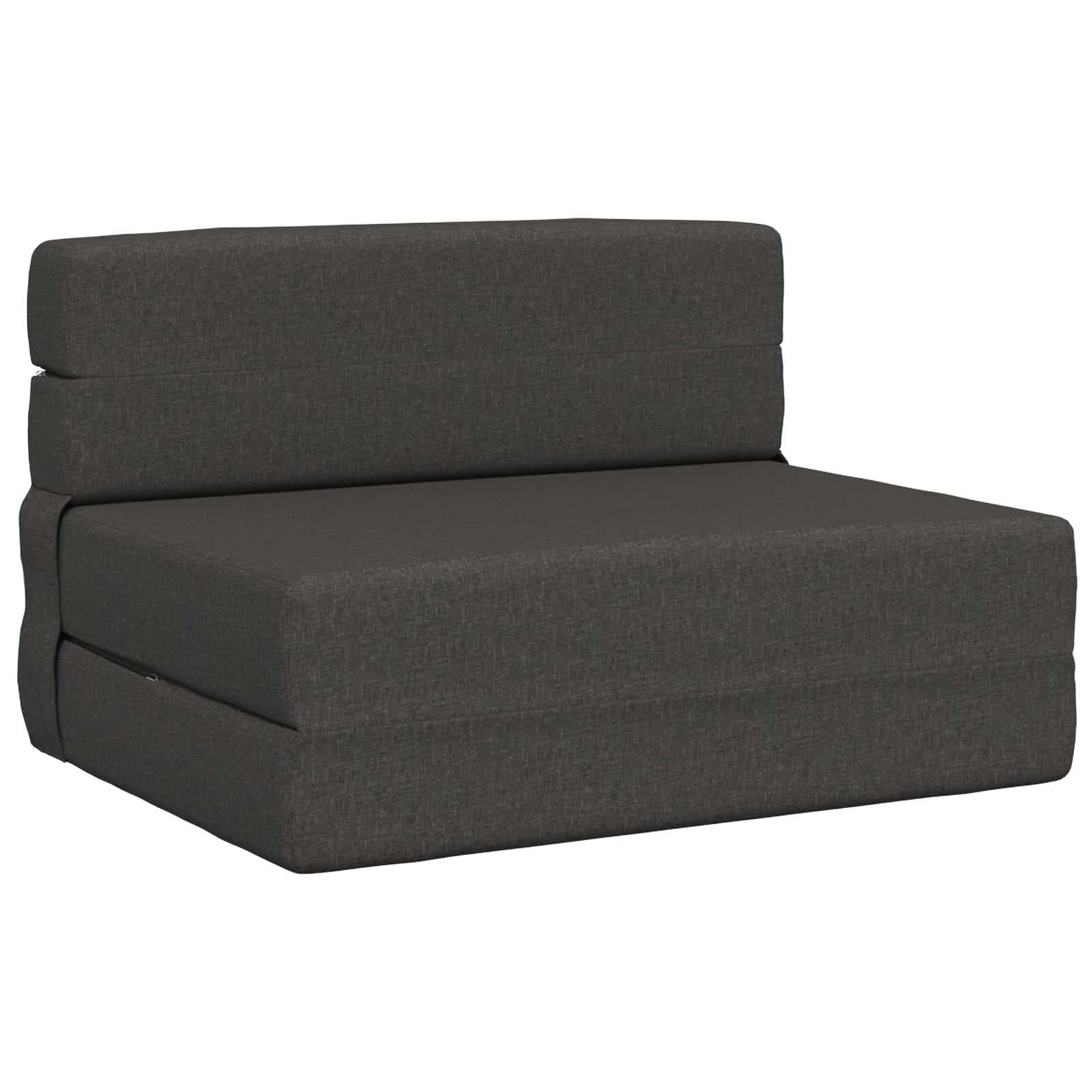 vidaXL Sofá Cama Dobrável Cinzento-Escuro 70 x 72 x 60 cm Tecido