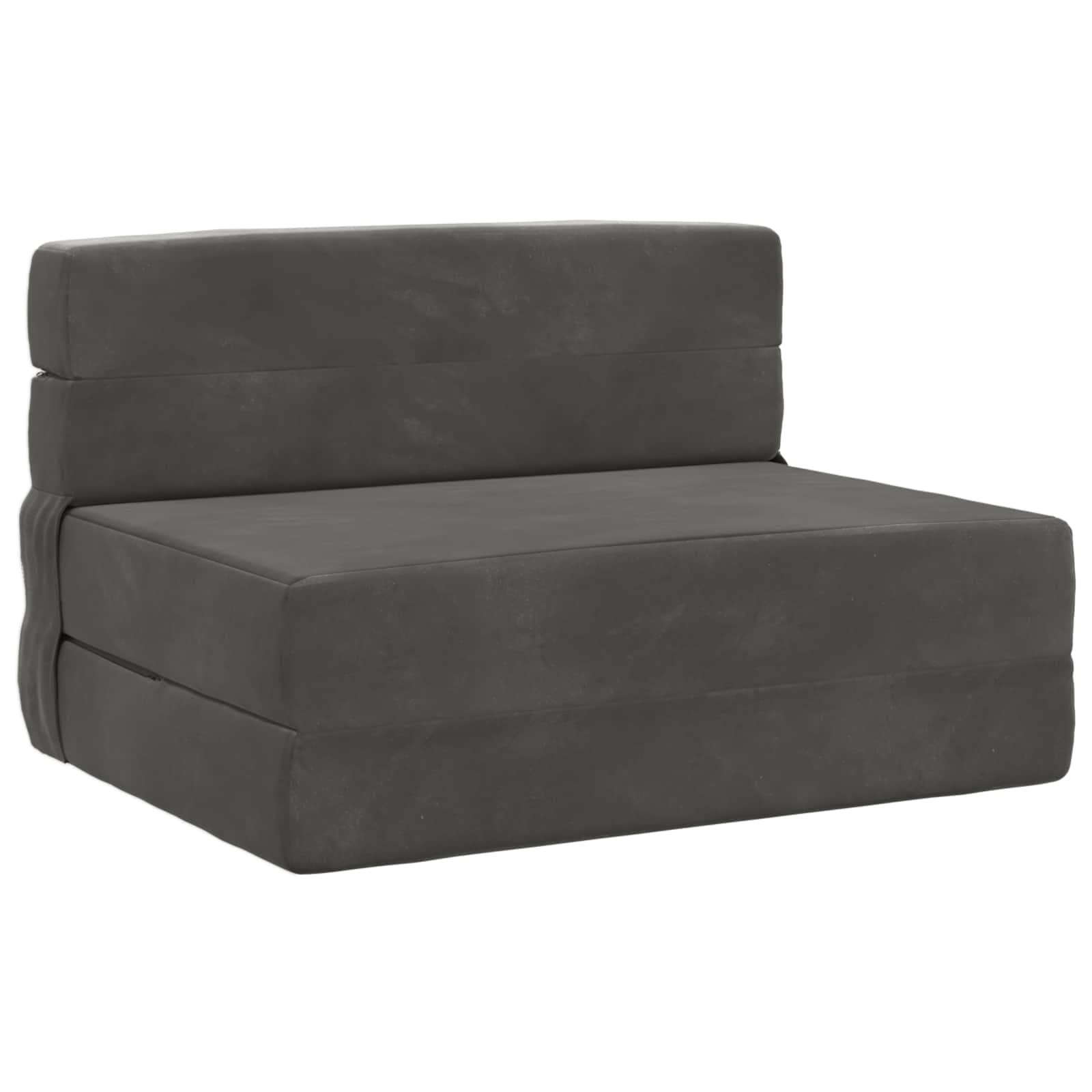 vidaXL Sofá Cama Dobrável Cinzento-Escuro 70 x 72 x 60 cm Tecido