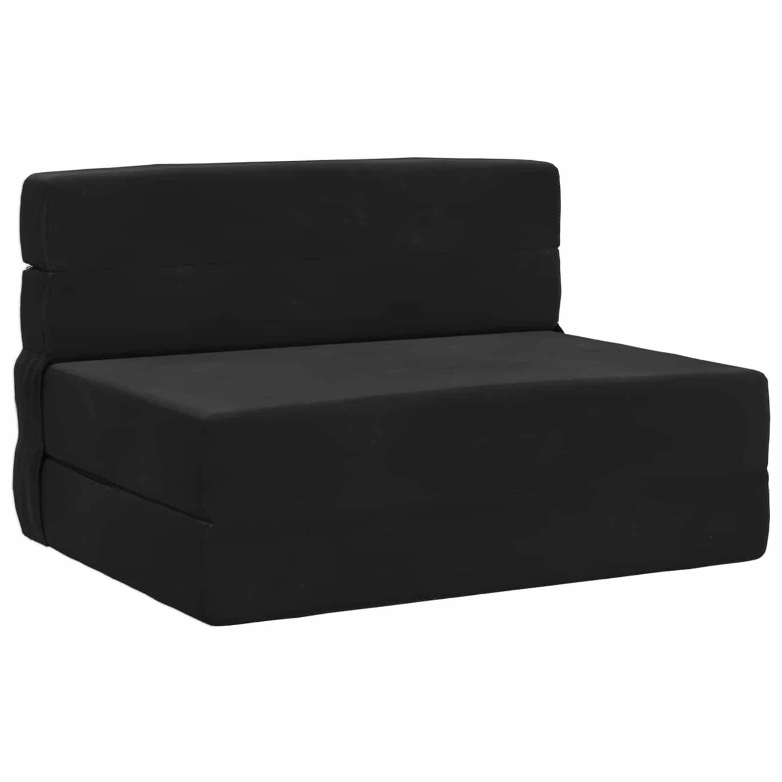 vidaXL Sofá Cama Dobrável Preto 70 x 72 x 60 cm Tecido