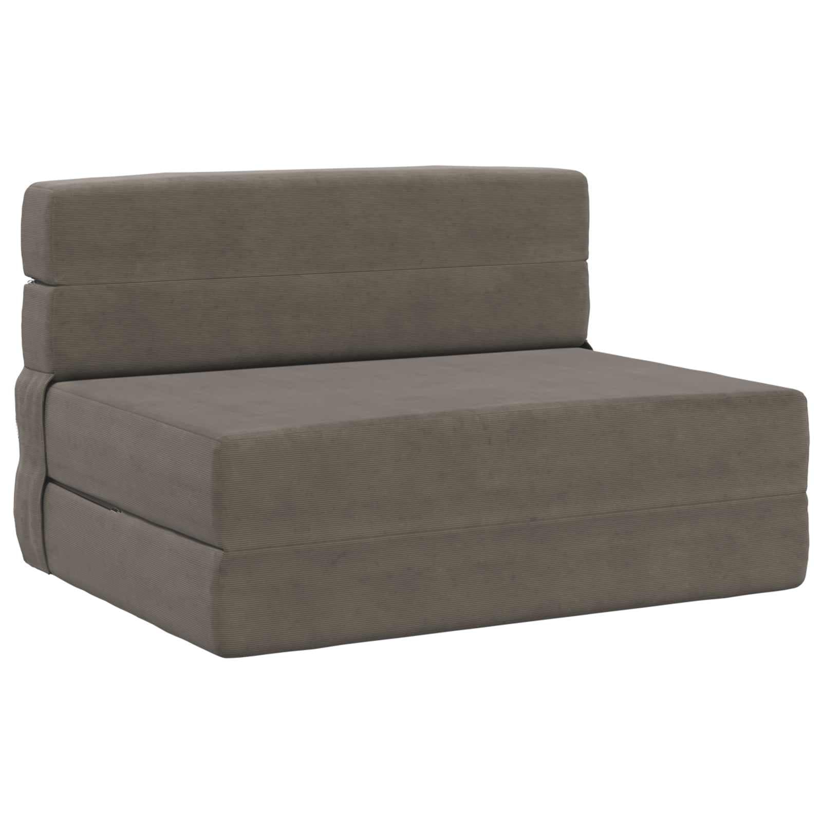 vidaXL Sofá Cama Dobrável Cinzento-claro 70 x 72 x 60 cm Tecido