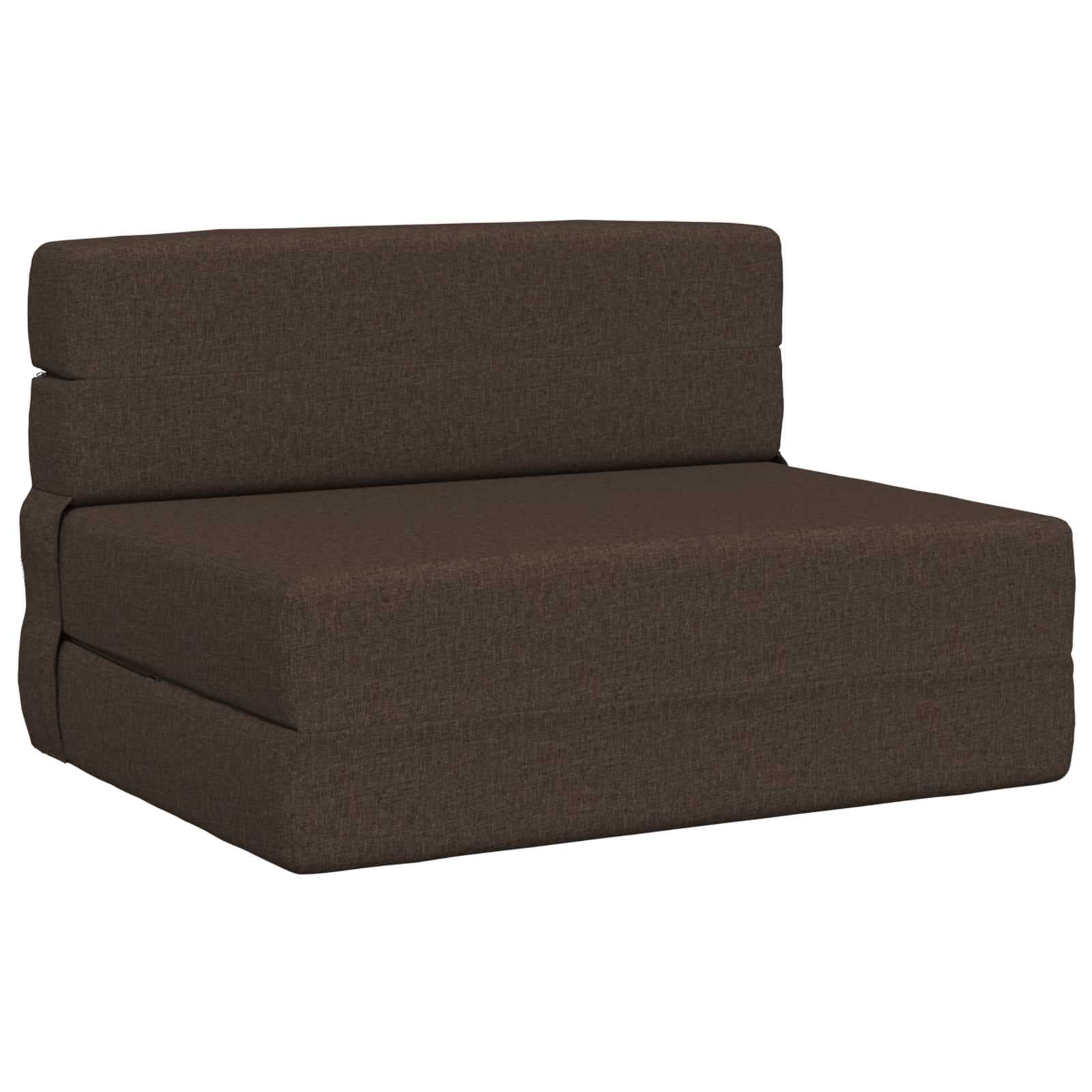 vidaXL Sofá Cama Dobrável Cinzento-acastanhado 70 x 80 x 60 cm Tecido