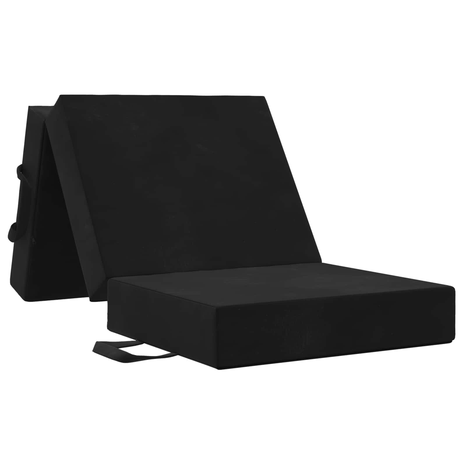 vidaXL Sofá Cama Dobrável 75 x 63 x 45 cm Preto