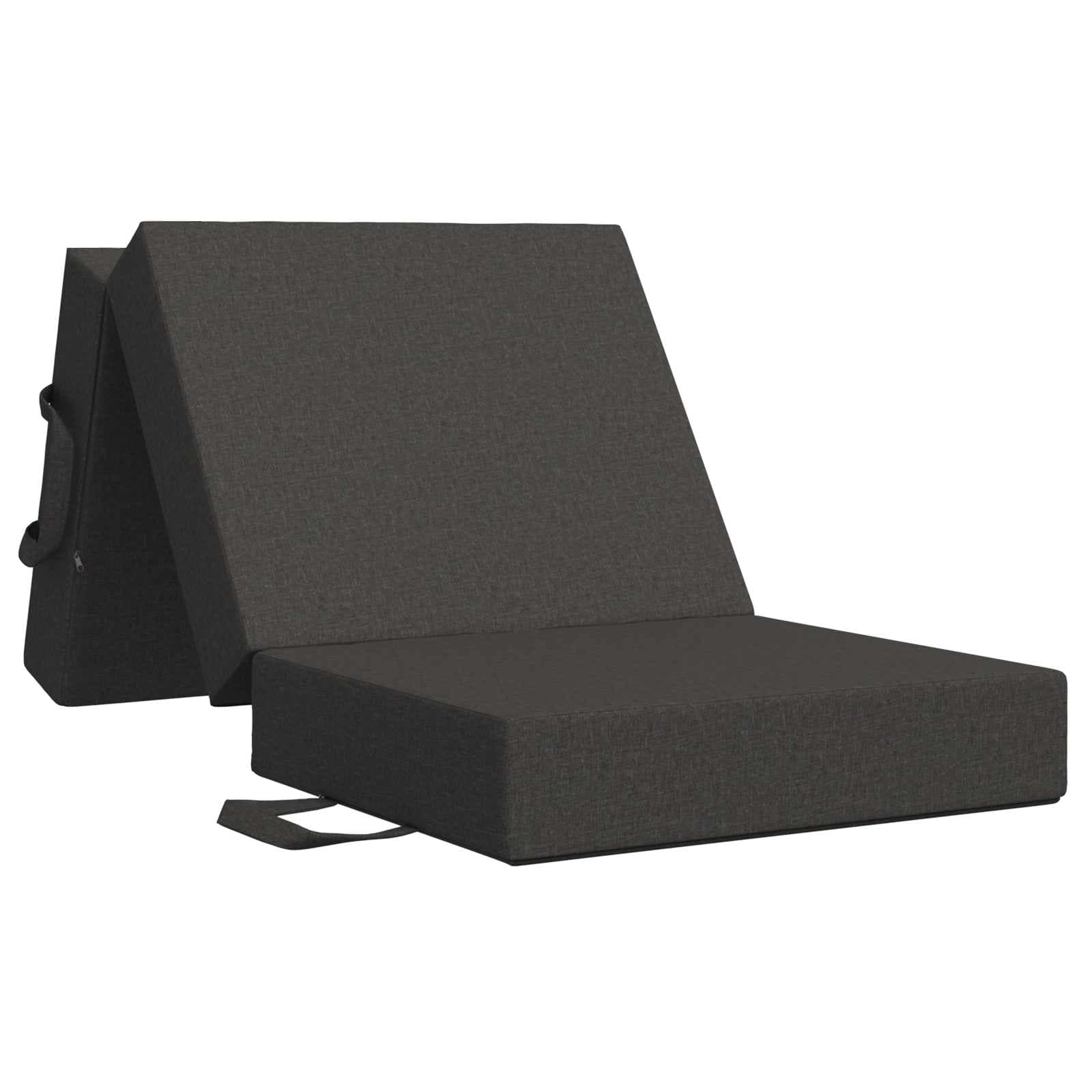 vidaXL Sofá Cama Dobrável 75 x 67 x 45 cm Cinzento-Escuro