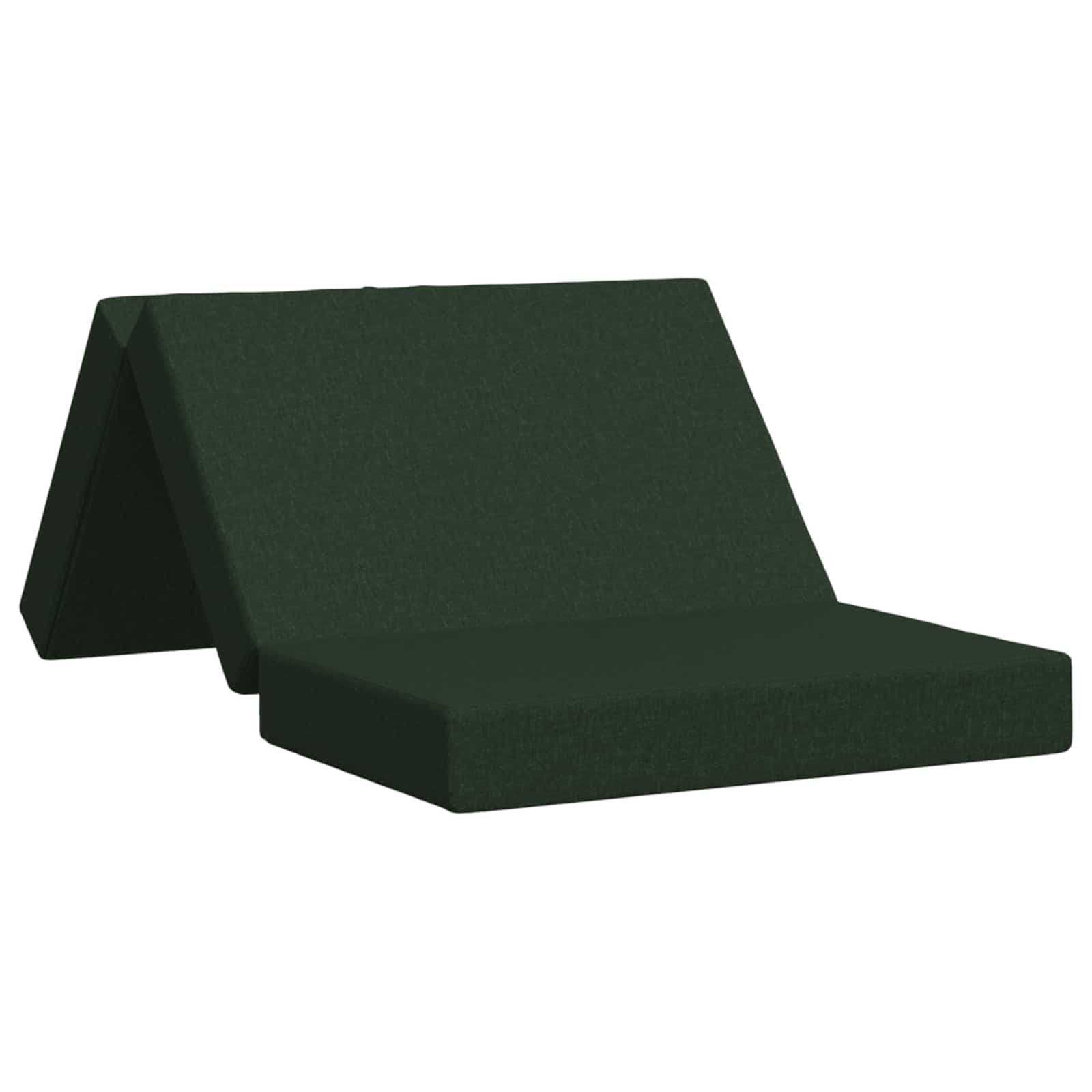vidaXL Sofá Cama Dobrável 100 x 67 x 45 cm Verde-Escuro