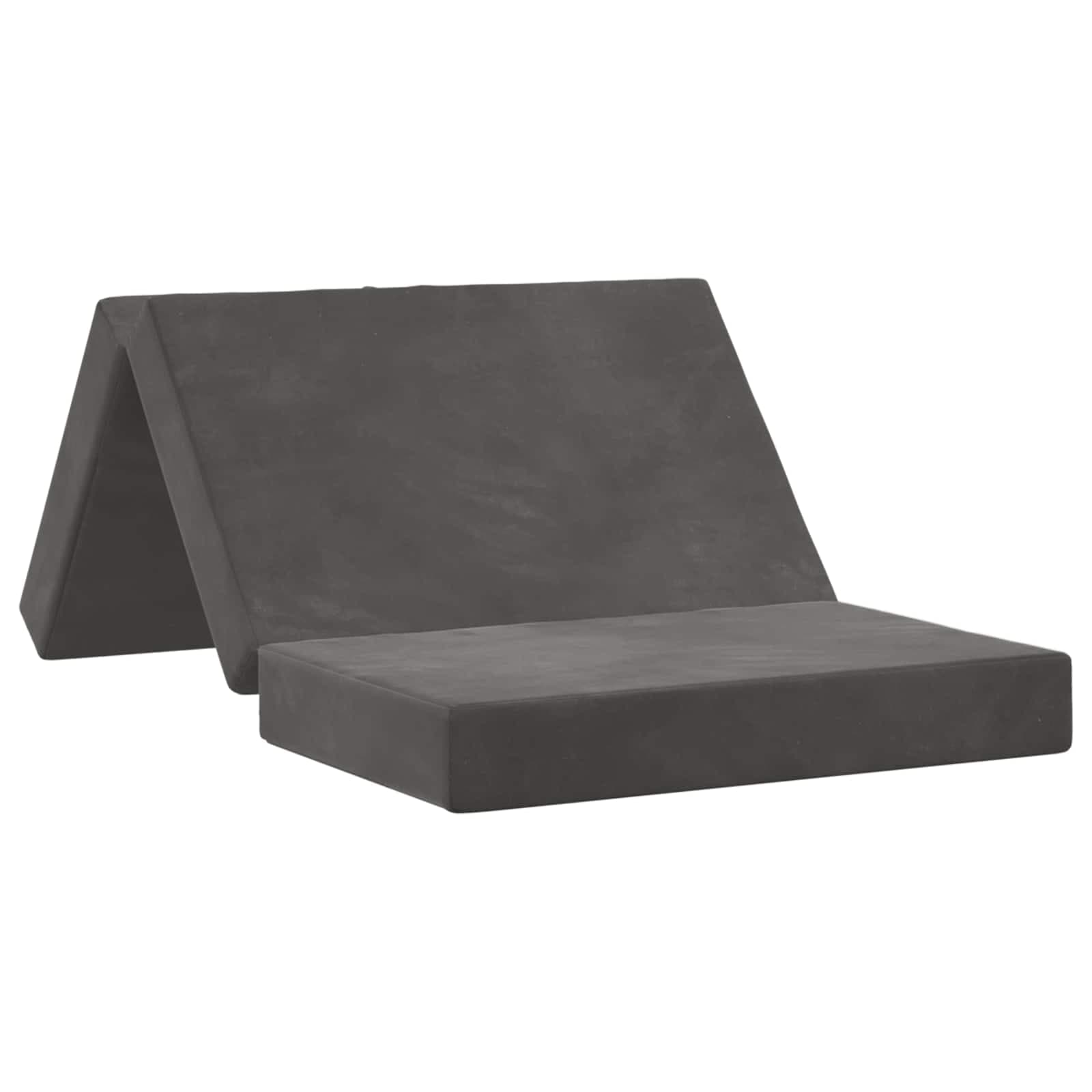vidaXL Sofá Cama Dobrável 100 x 67 x 45 cm Cinzento-Escuro