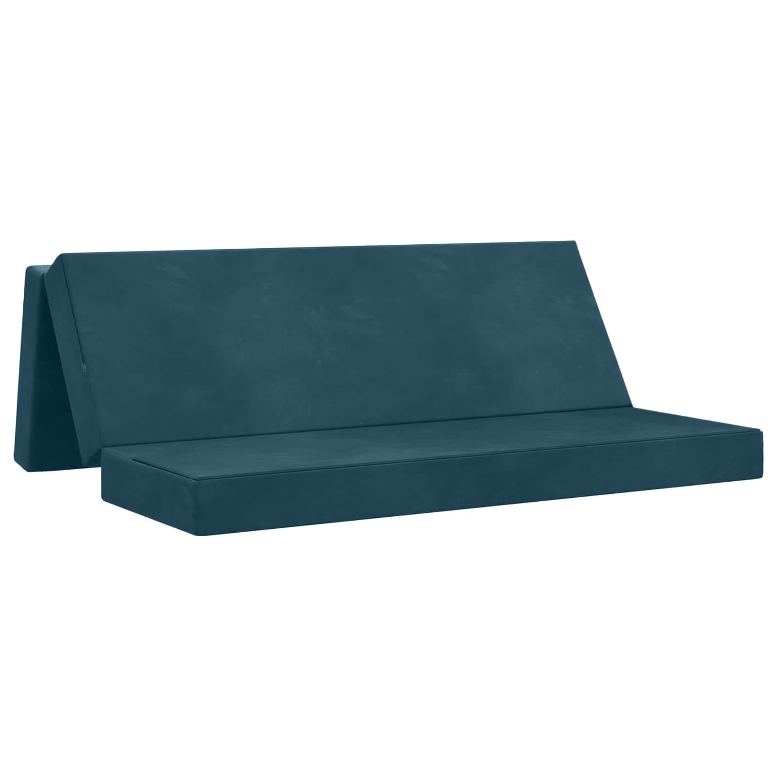 vidaXL Sofá Cama Dobrável 180 x 67 x 45 cm Azul