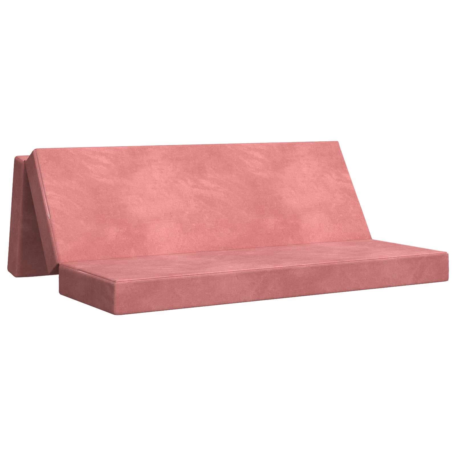 vidaXL Sofá Cama Dobrável 180 x 67 x 45 cm Rosa