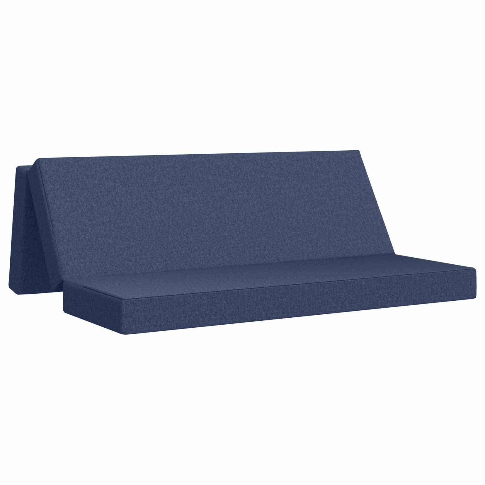 vidaXL Sofá Cama Dobrável 200 x 67 x 45 cm Azul
