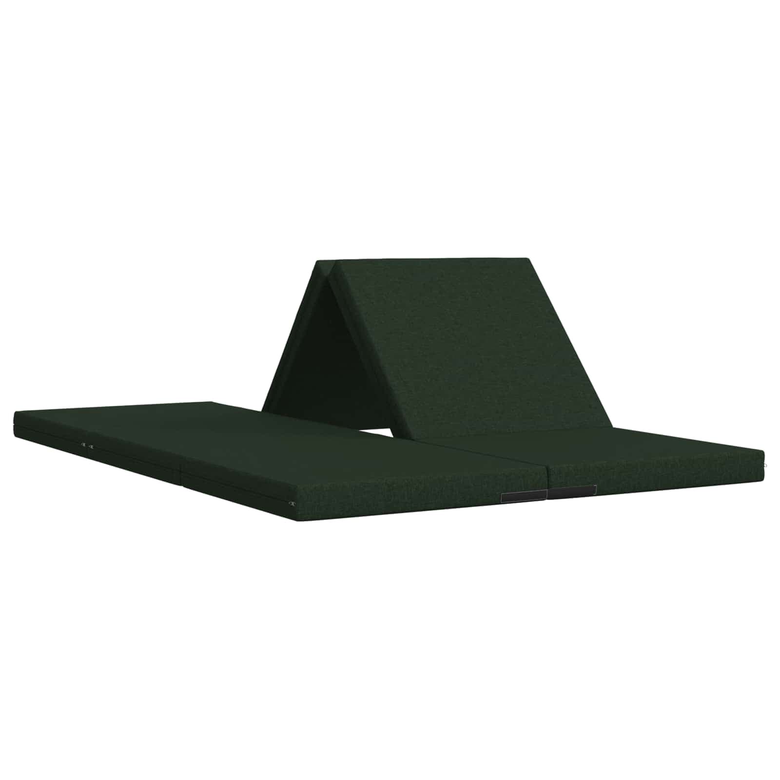 vidaXL Sofá Cama Dobrável 140 x 67 x 45 cm Verde-Escuro