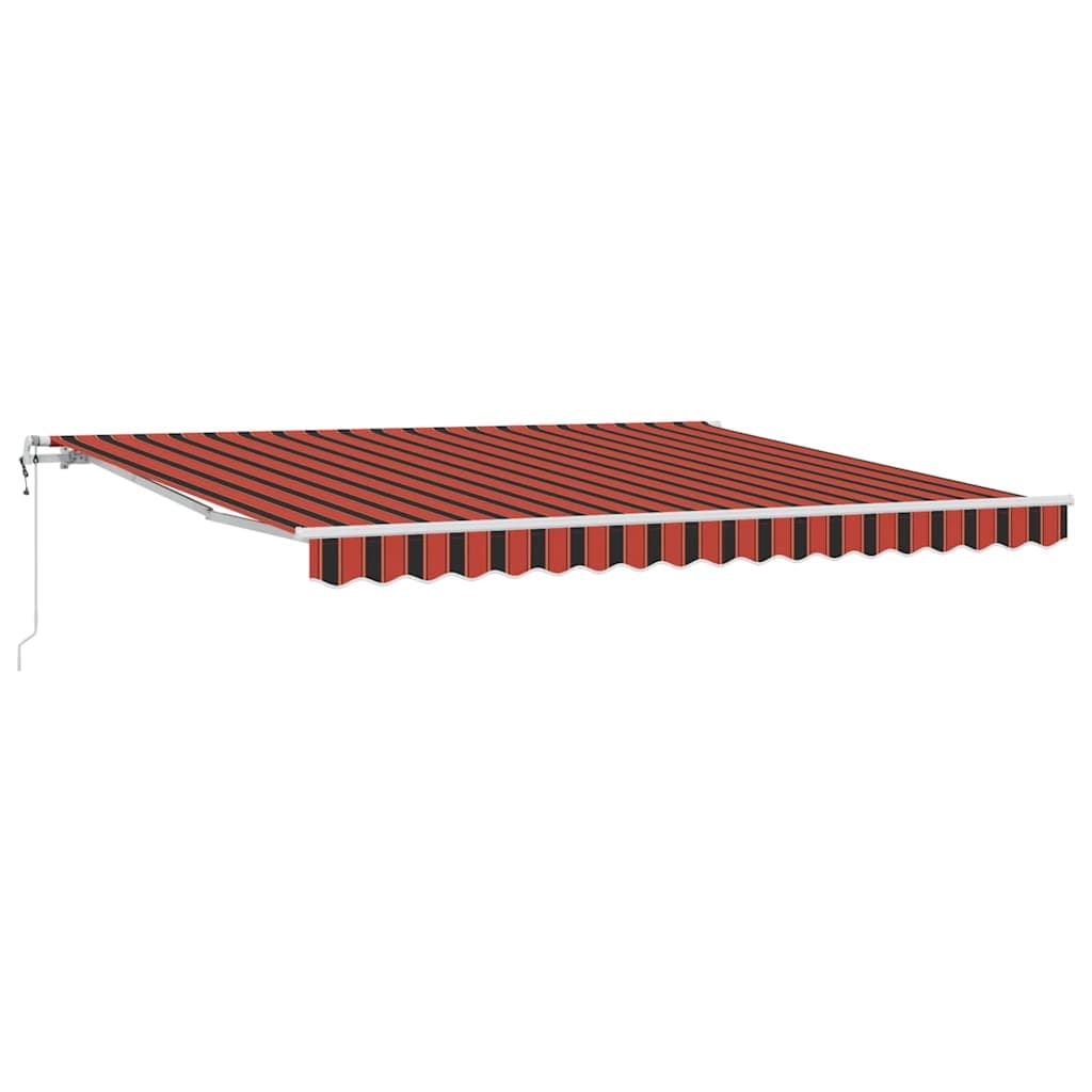 vidaXL Toldo Retrátil Laranja e Marrom 400 × 300 cm - 4083568982