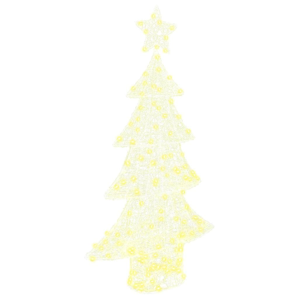vidaXL Árvore de Natal com 160 Leds Branco Quente 150 cm Acrílo - 1596515177