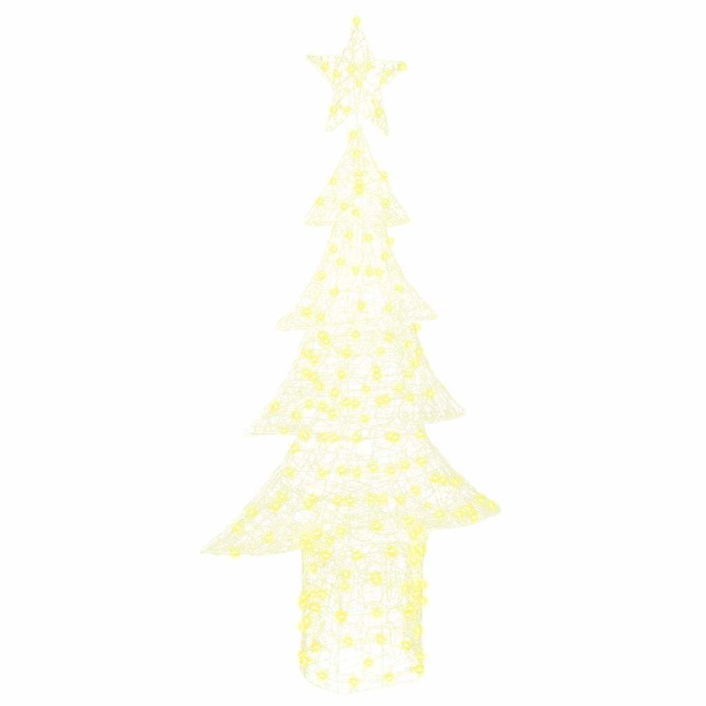 vidaXL Árvore de Natal com 240 Leds Branco Quente 180 cm Acrílo - 835934867