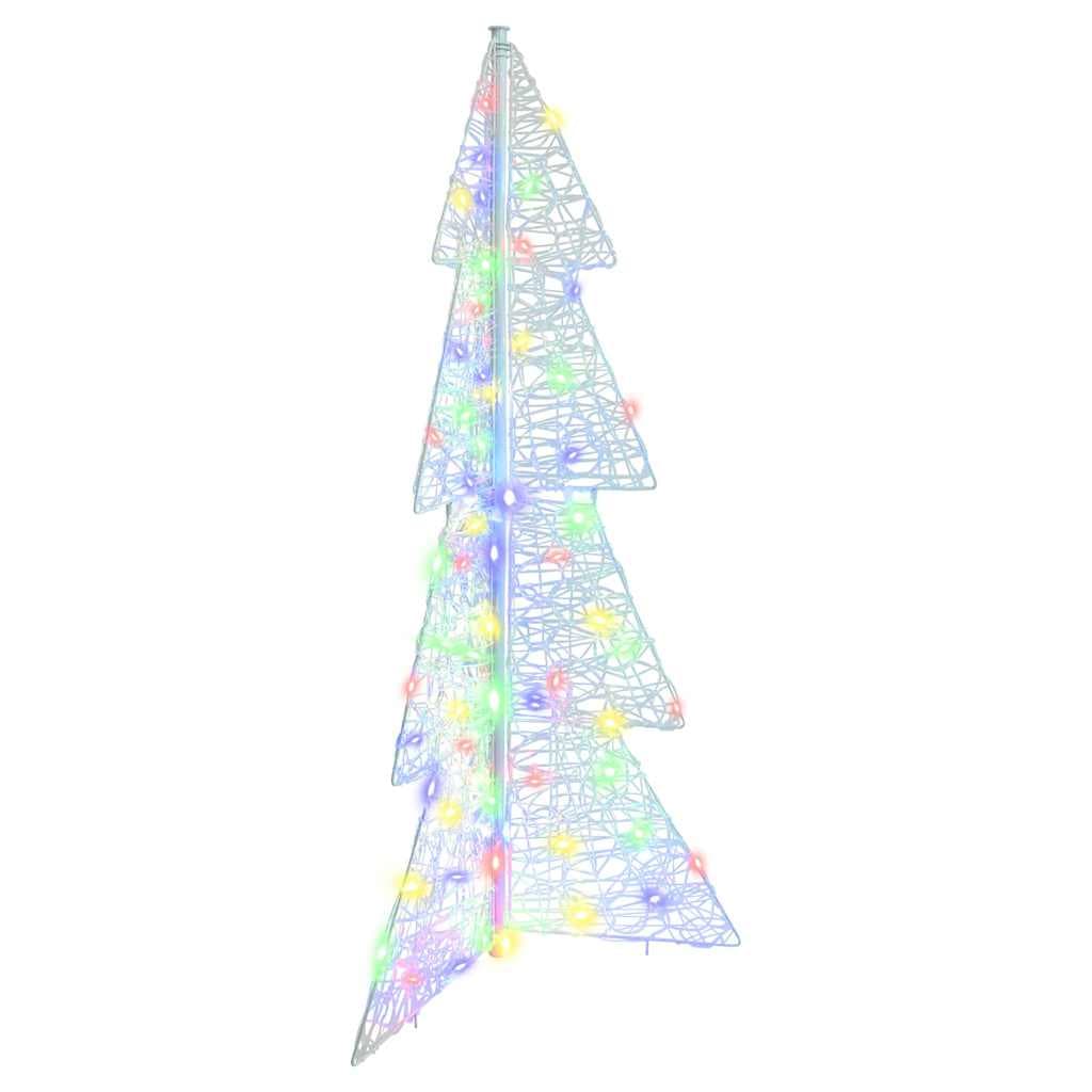vidaXL Árvore de Natal com 100 Leds Multicolor 120 cm Acrílo - 1250860038