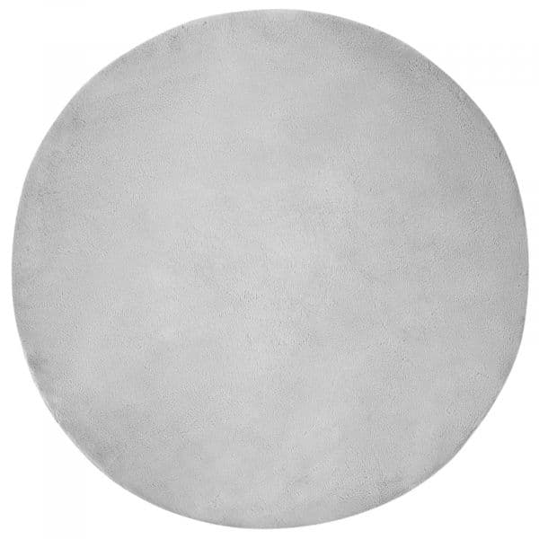 Tapete vidaXL de Pelúcia de Coelho Falso Antiderrapante Olite Cinzeto - 4147280025