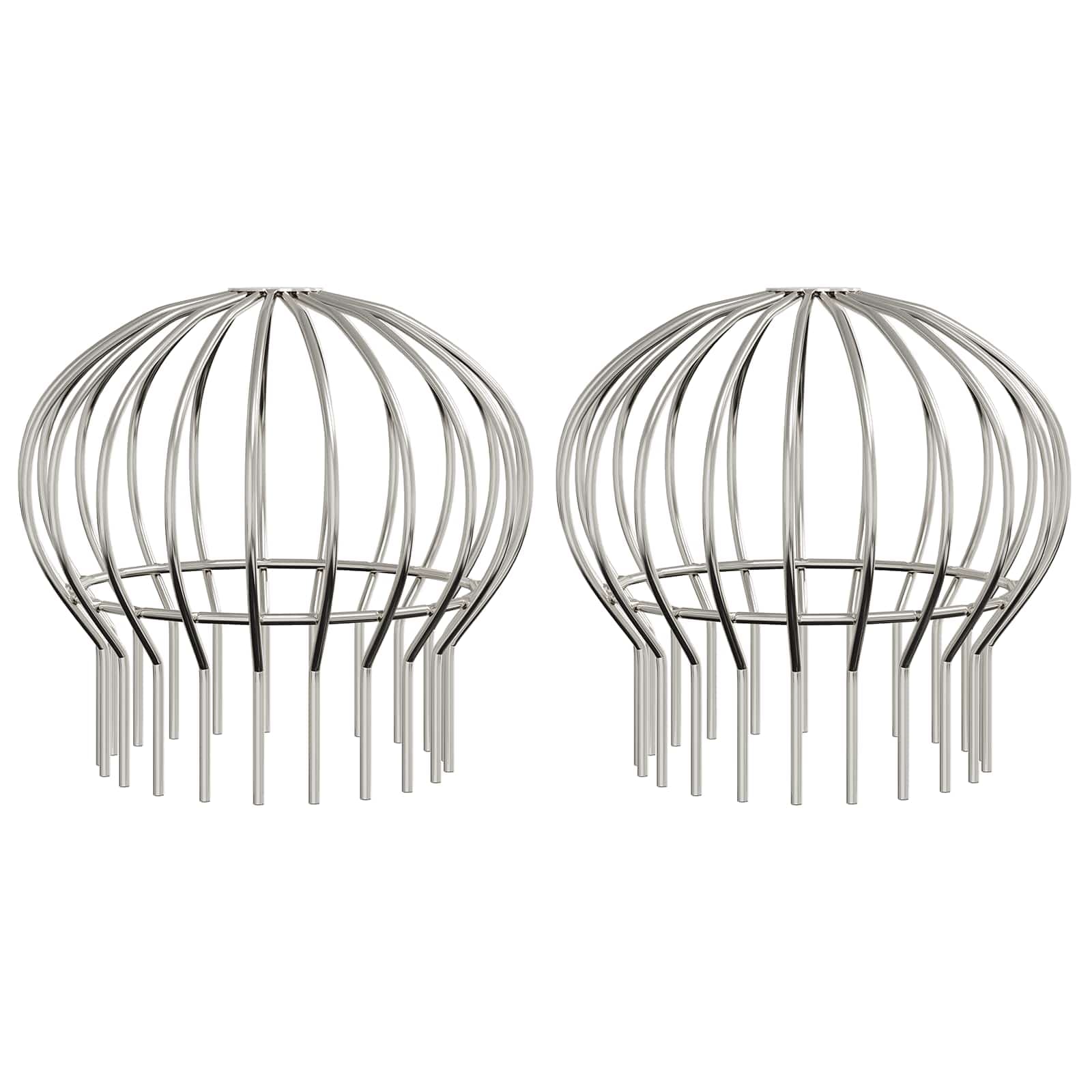 vidaXL Protetor de Folhas para Calha 2 pcs Prateado 200 mm