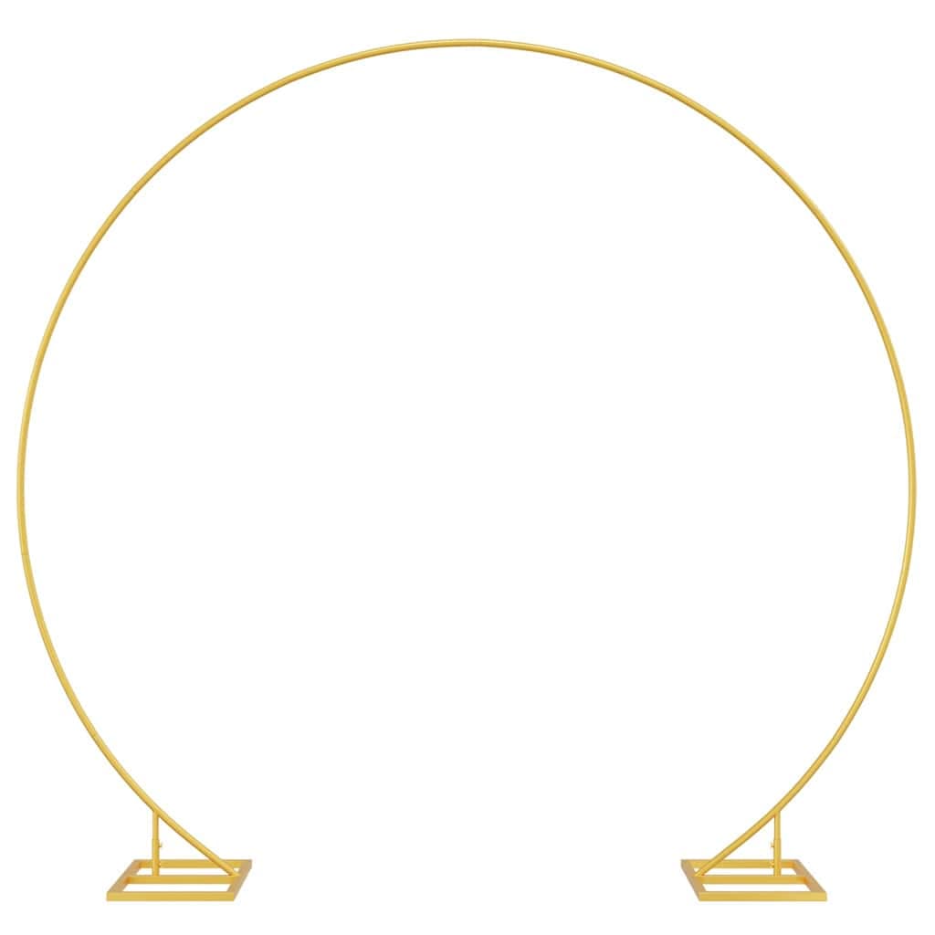 vidaXL Arco de Casamento Ouro 220 x 45 x 200 cm Aço