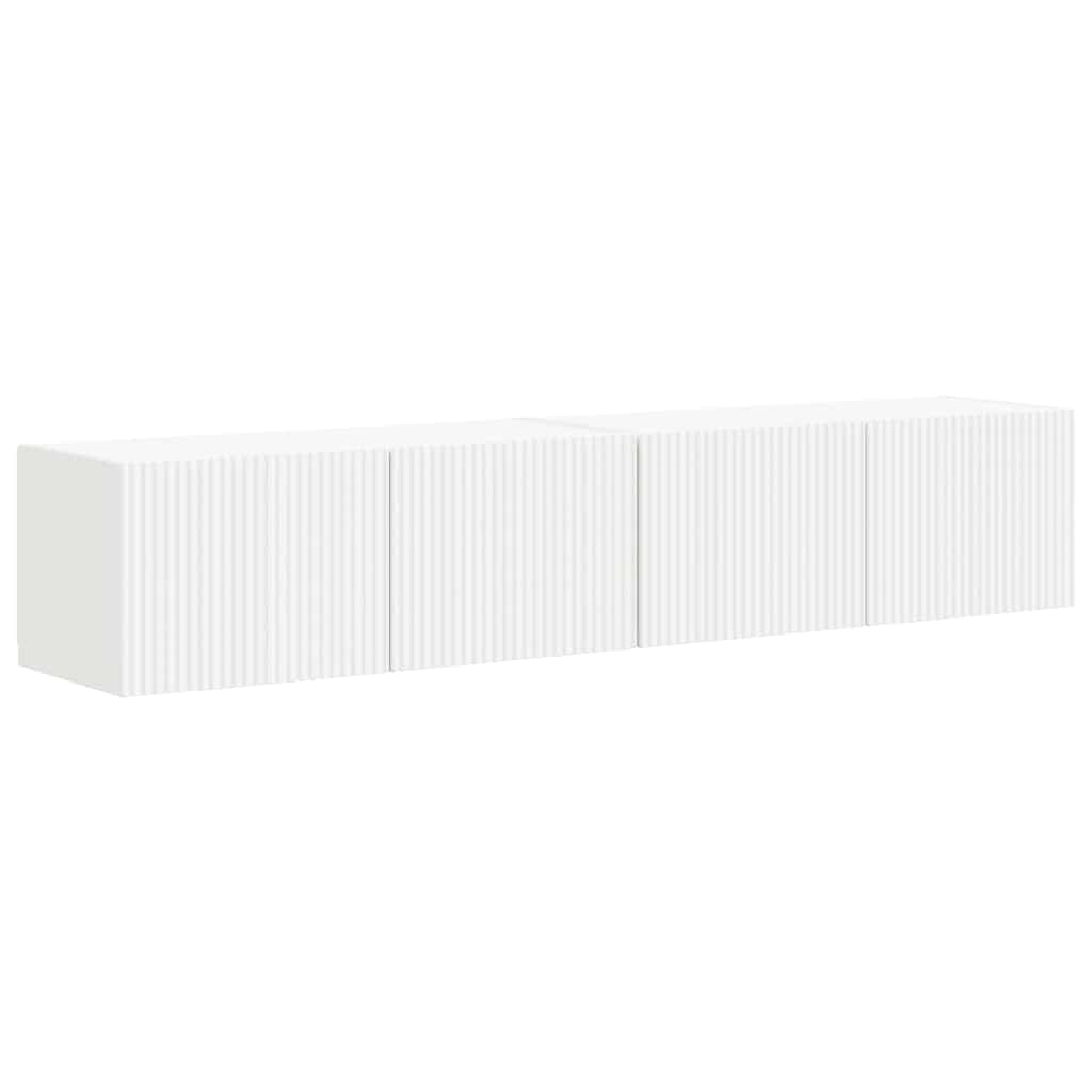 vidaXL Armário de TV de Parede 2 Peças Branco 60 x 31 x 29.5 cm - 204367346