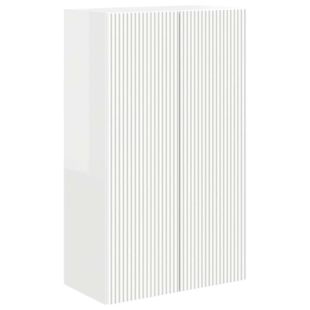 vidaXL Armário de TV de Parede Branco Brilhante 59,5 x 31 x 100 cm - 3267361273