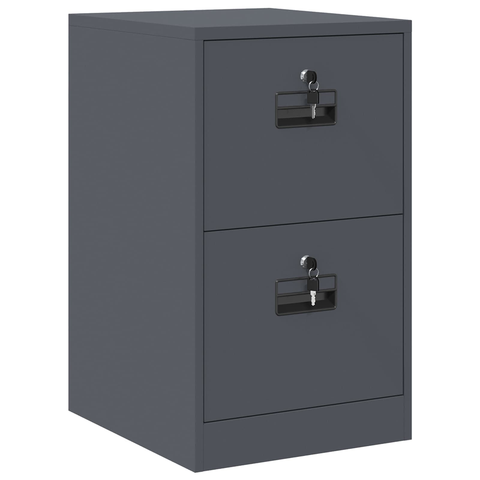 vidaXL Armário de Arquivo com gaveta Antracite 44 x 50 x 74,5 cm