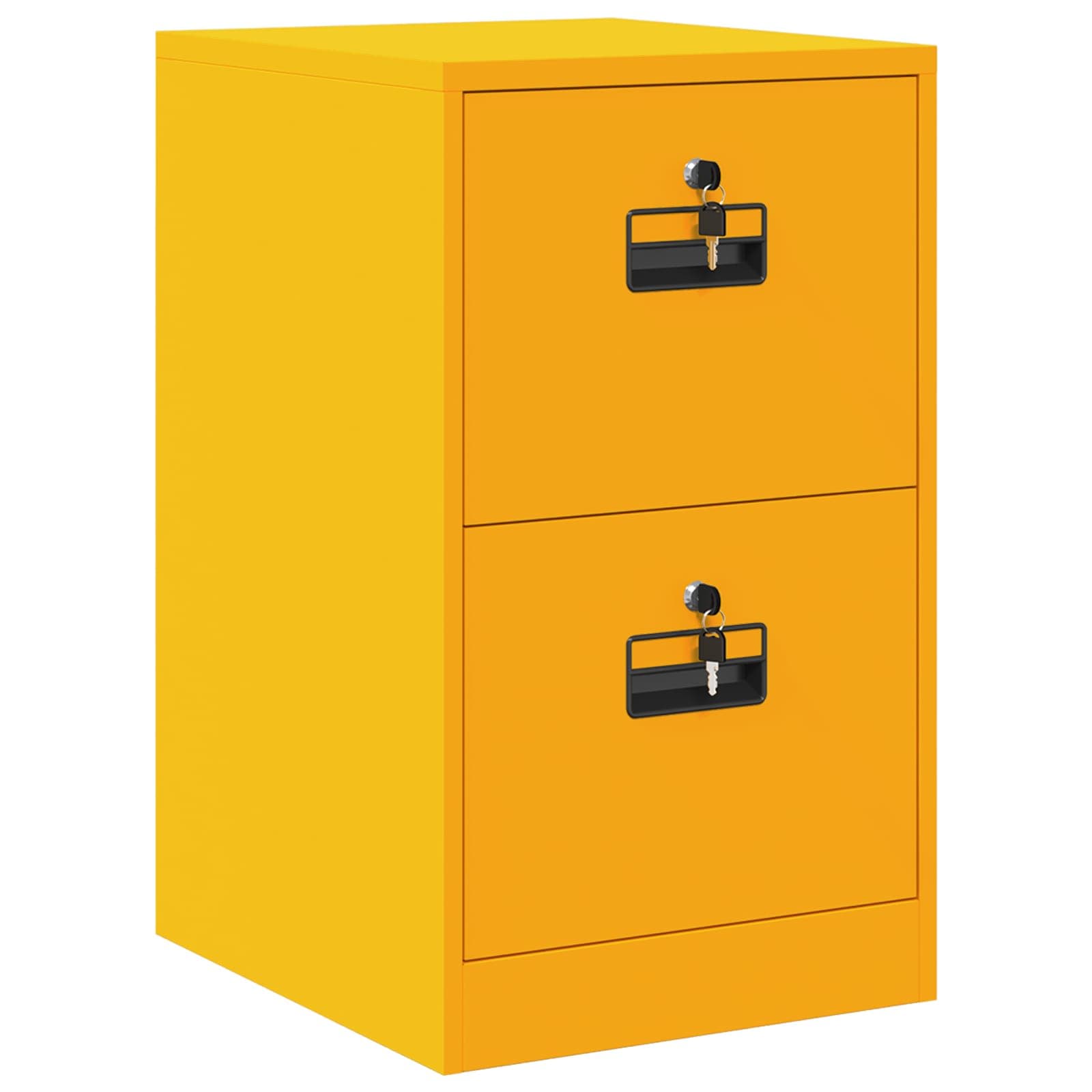 vidaXL Armário de Arquivo Amarelo Mostarda 44 x 50 x 74,5 cm