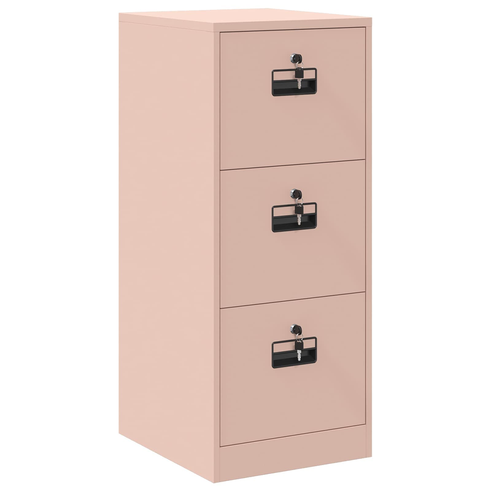 vidaXL Armário de Arquivo Rosa 44 x 50 x 106.5 cm Aço Laminado a Frio