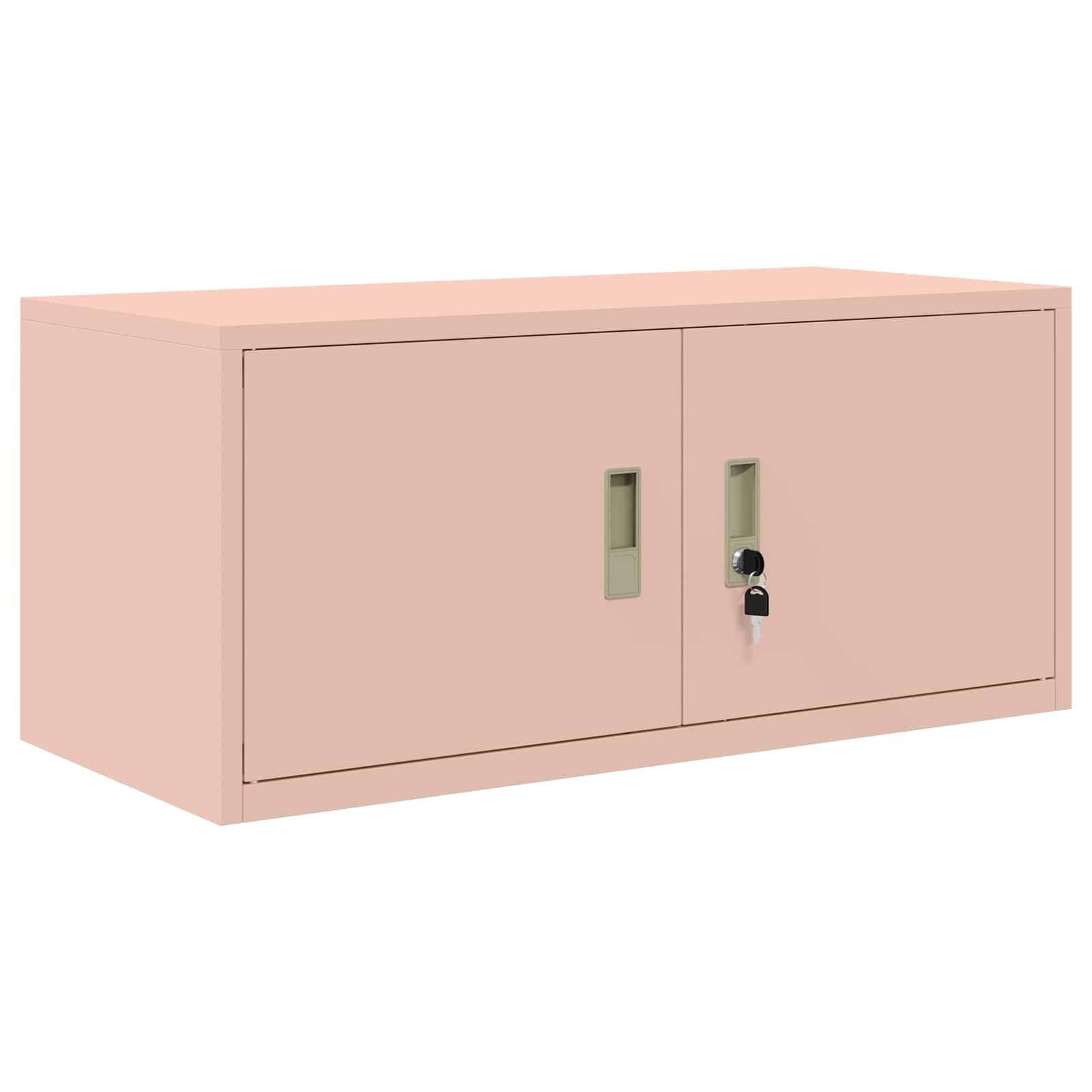 vidaXL Armário de arrumação Rosa 90 x 40 x 40 cm Aço