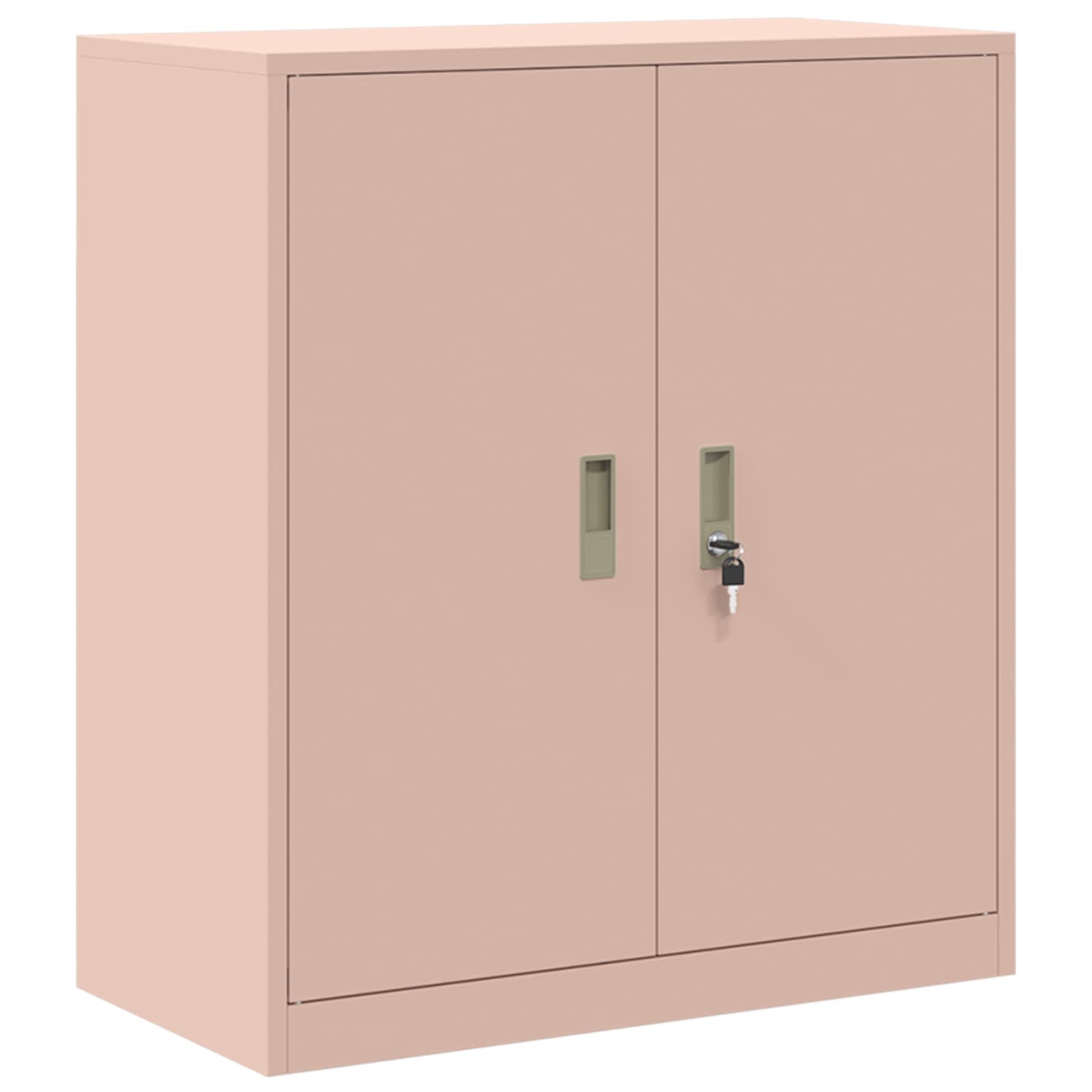 vidaXL Armário de arrumação Rosa 80 x 40 x 90 cm Aço